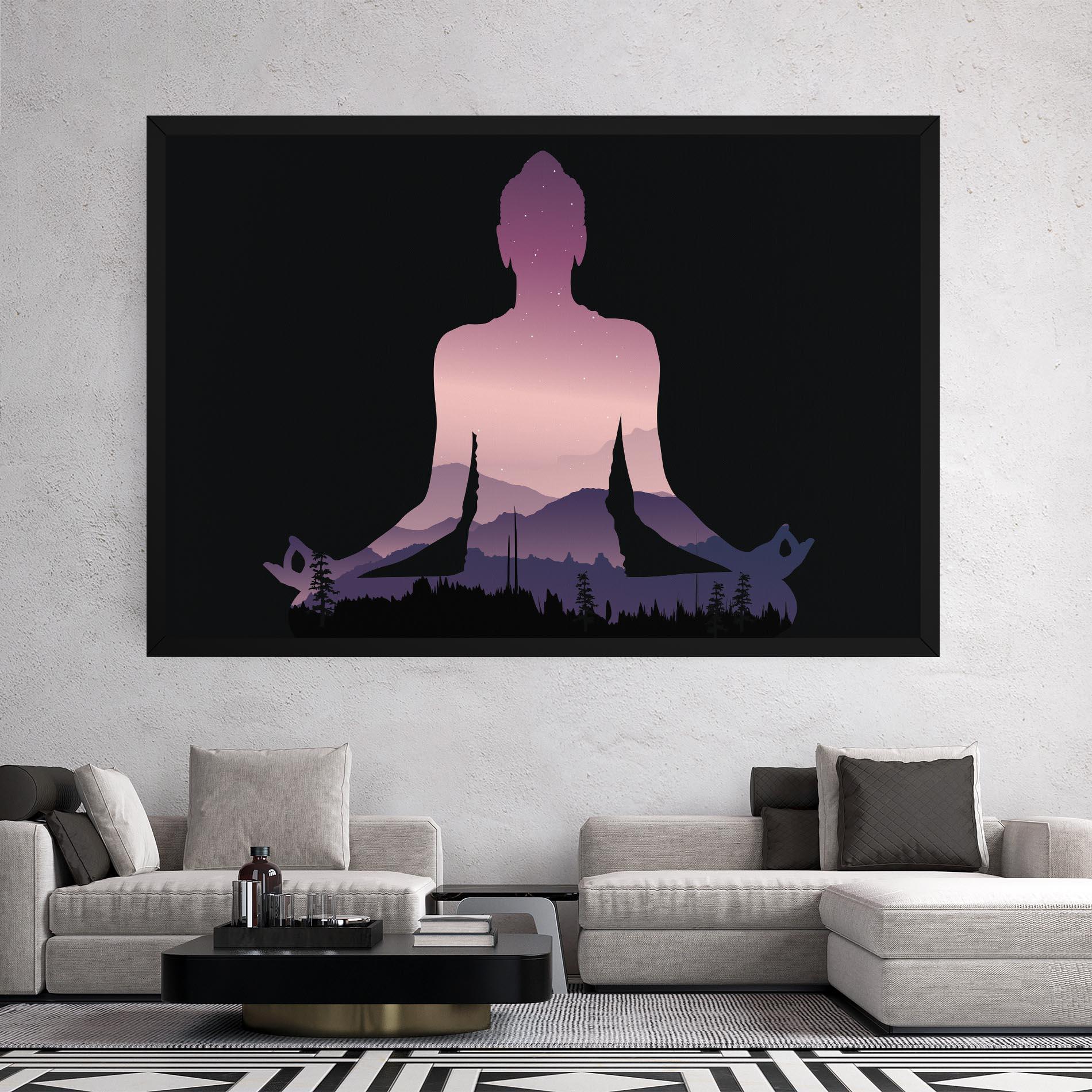 Картина на платно Forest Star Yoga mockup 2