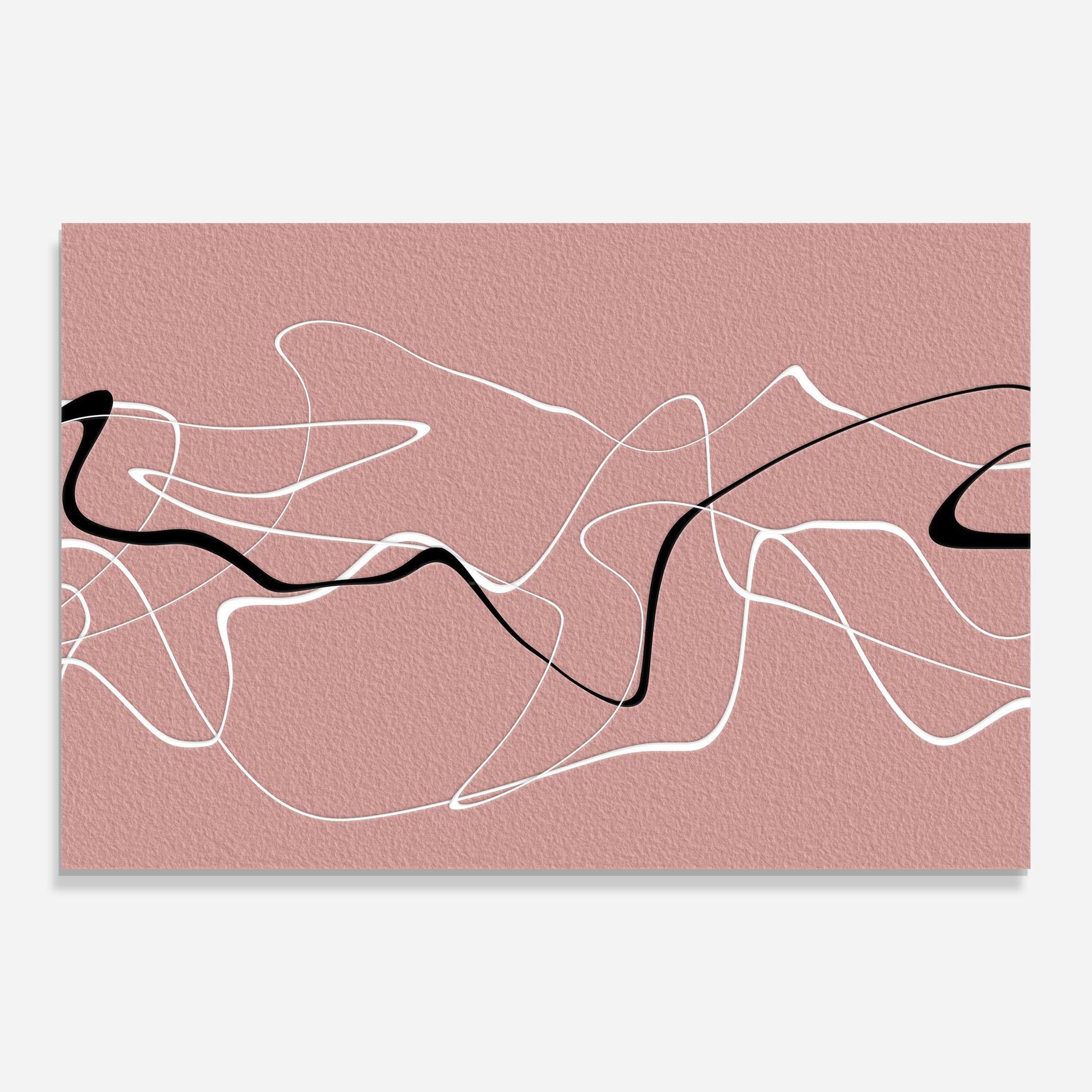 Стъклена картина Abstract Pink Painting mockup 0