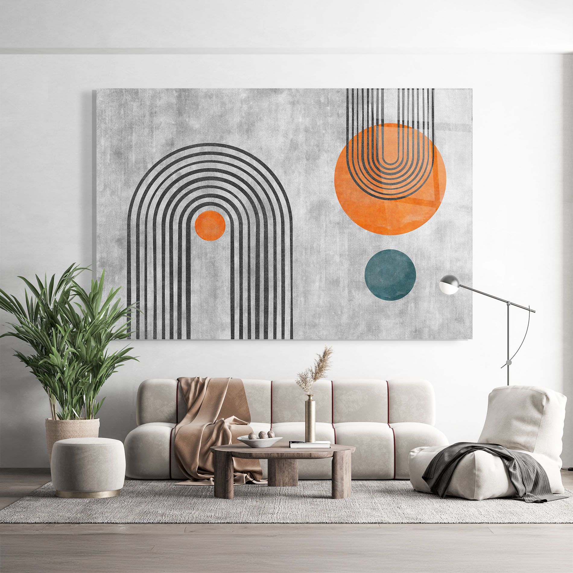 Abstract Orange Circles mockup 9