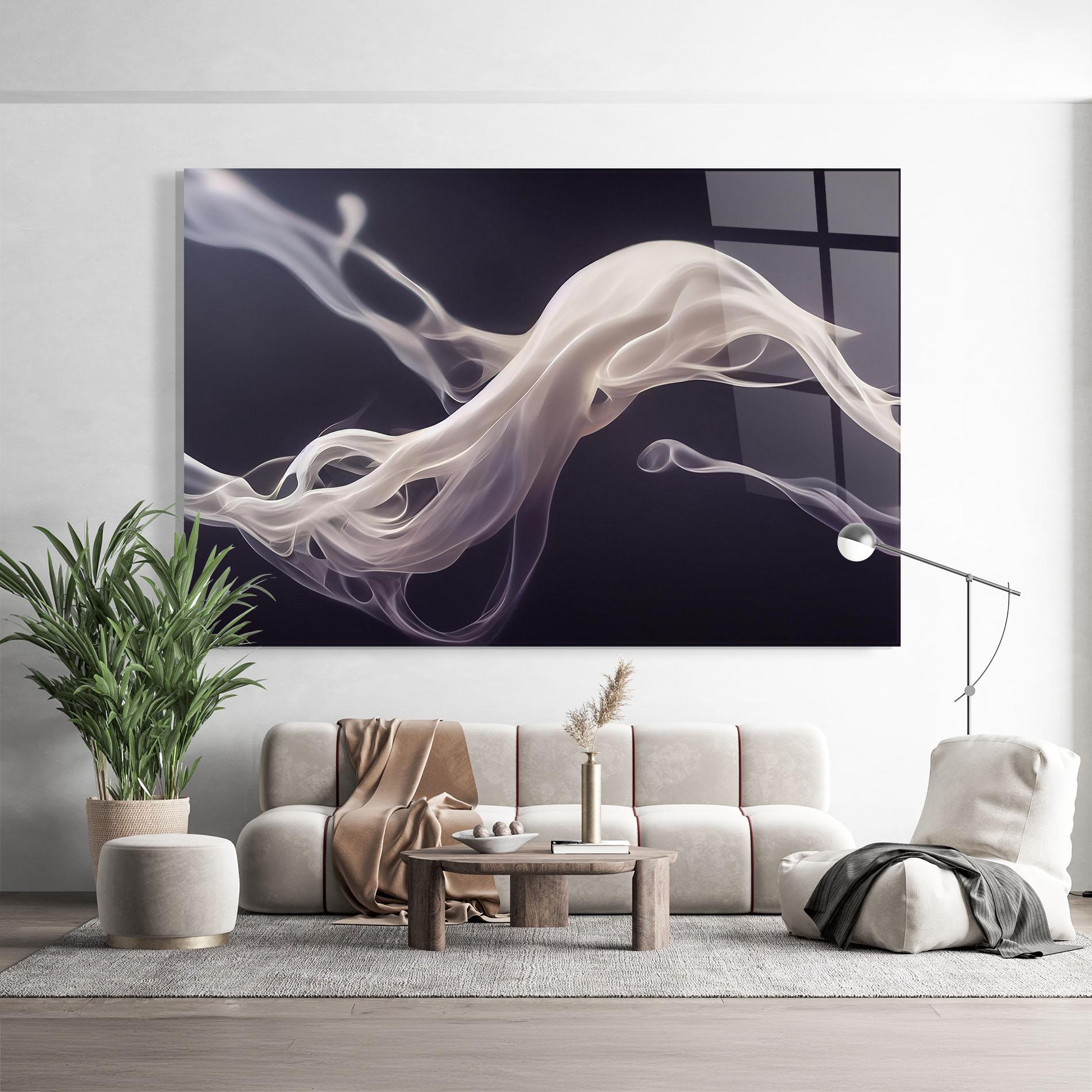 Стъклена картина Grey Smoke mockup 9