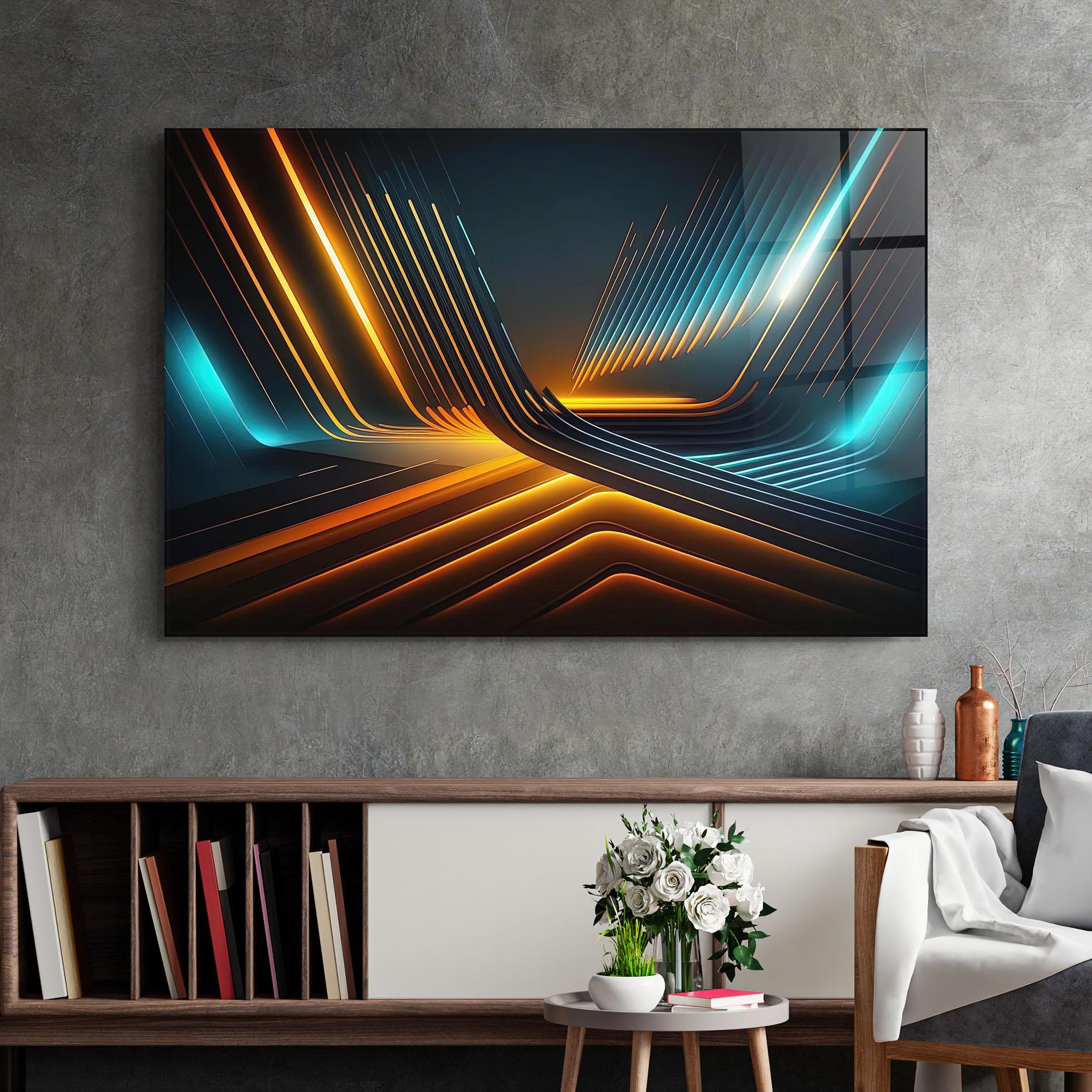 Стъклена картина Futuristic Background mockup 2