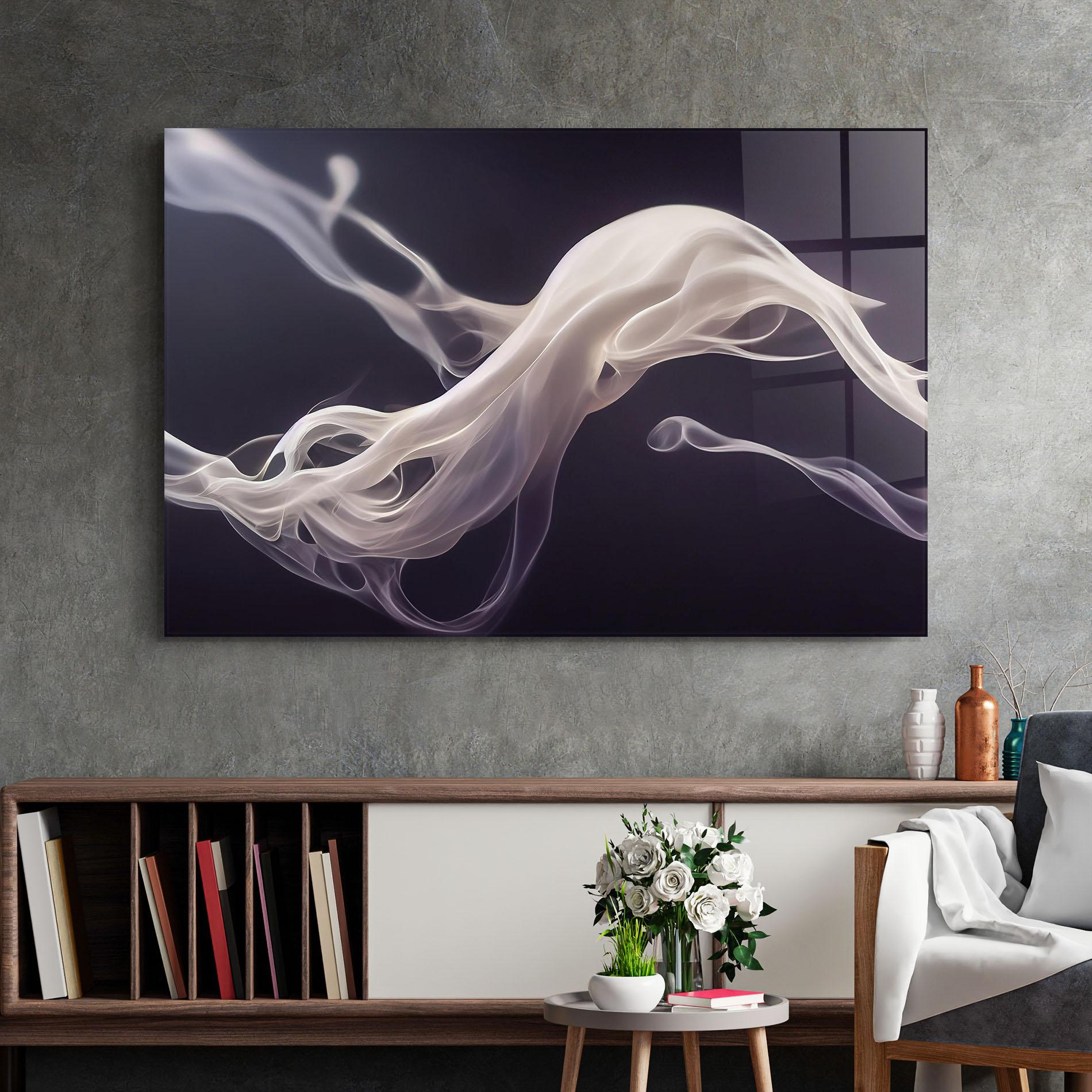 Стъклена картина Grey Smoke mockup 2