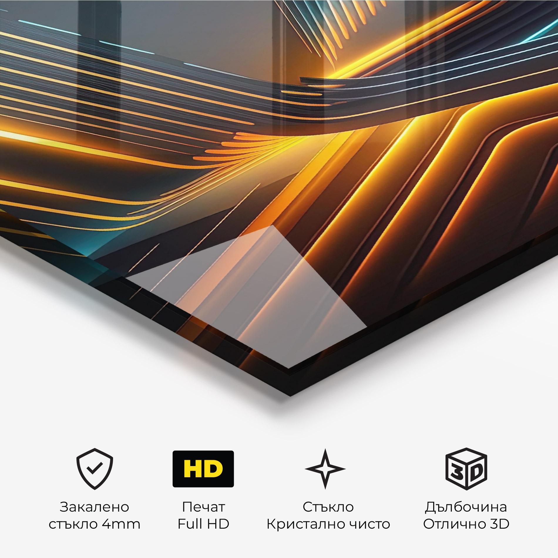 Стъклена картина Futuristic Background mockup 3