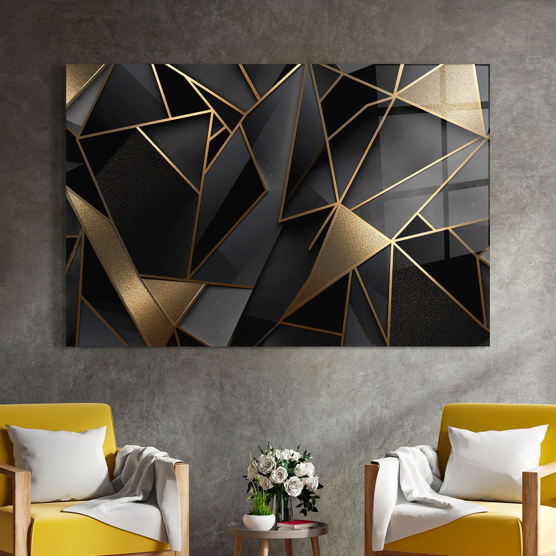 Abstract Golden Art mockup 4
