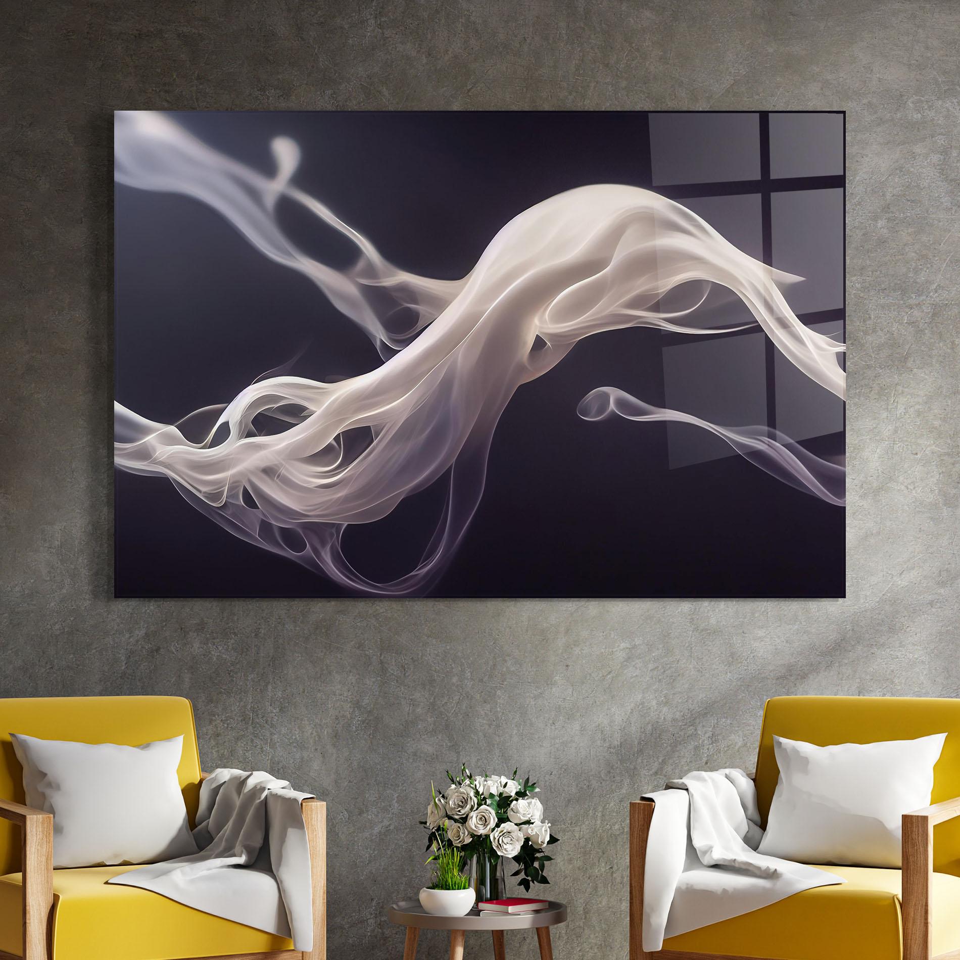 Стъклена картина Grey Smoke mockup 4