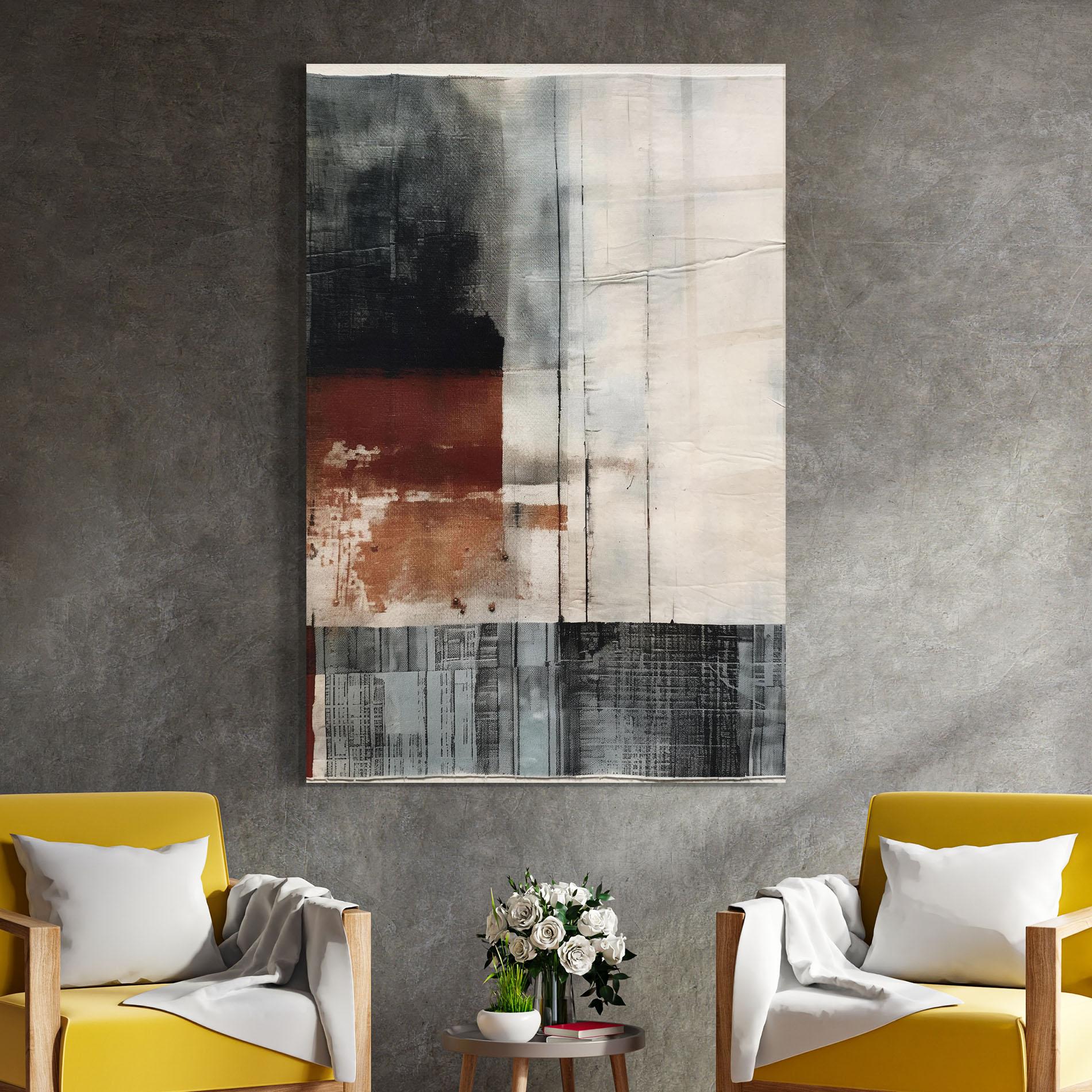 Стъклена картина Abstract Painting mockup 4