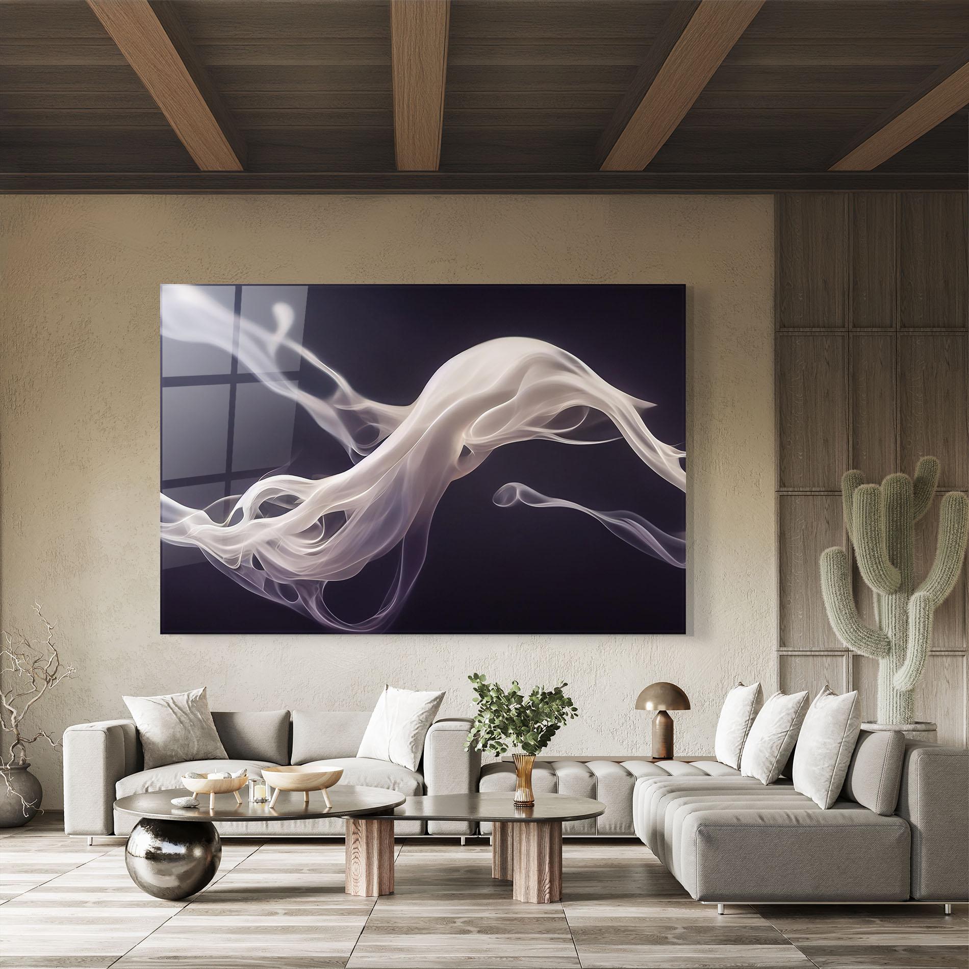 Стъклена картина Grey Smoke mockup 8