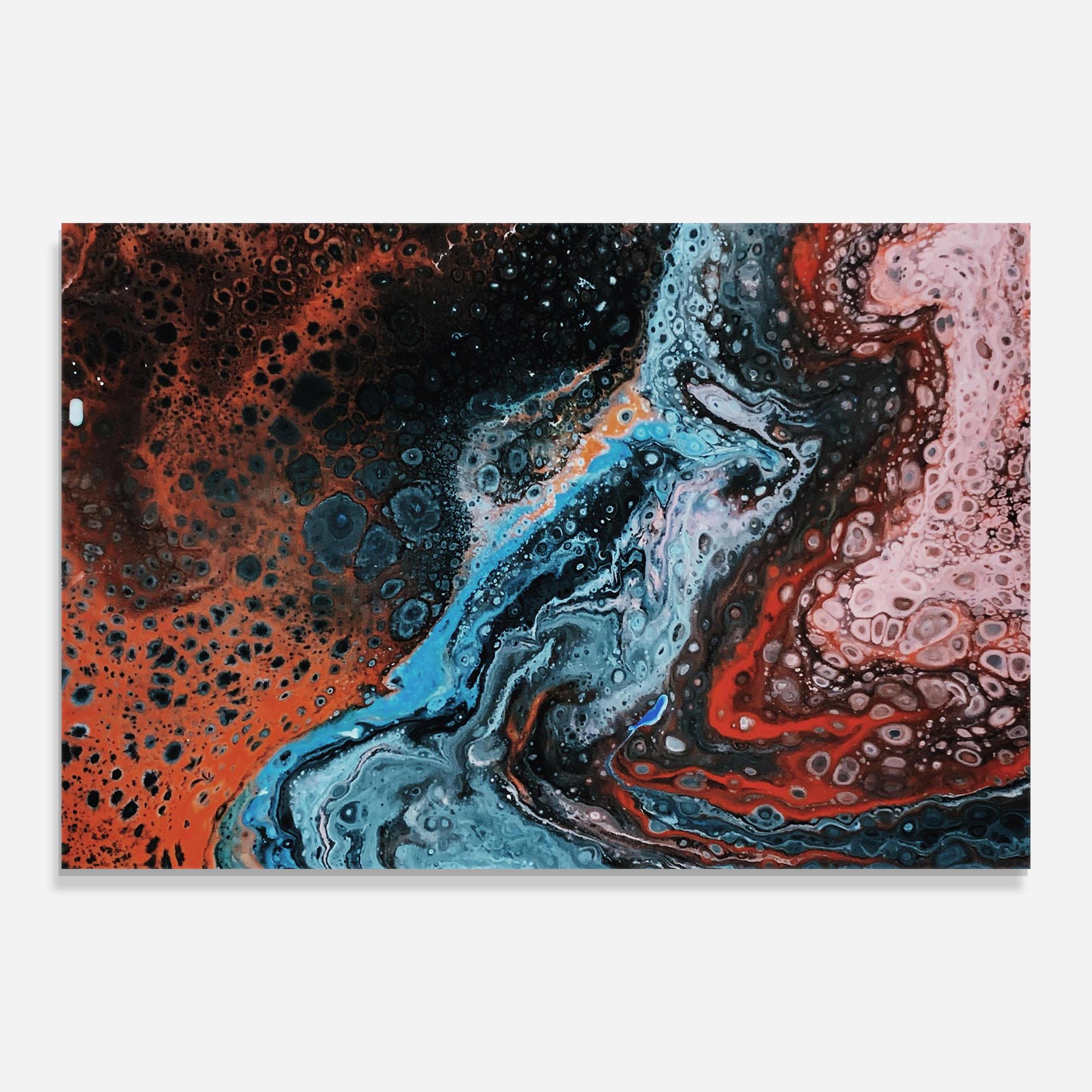 Стъклена картина Abstract Turqoise Colors mockup 0