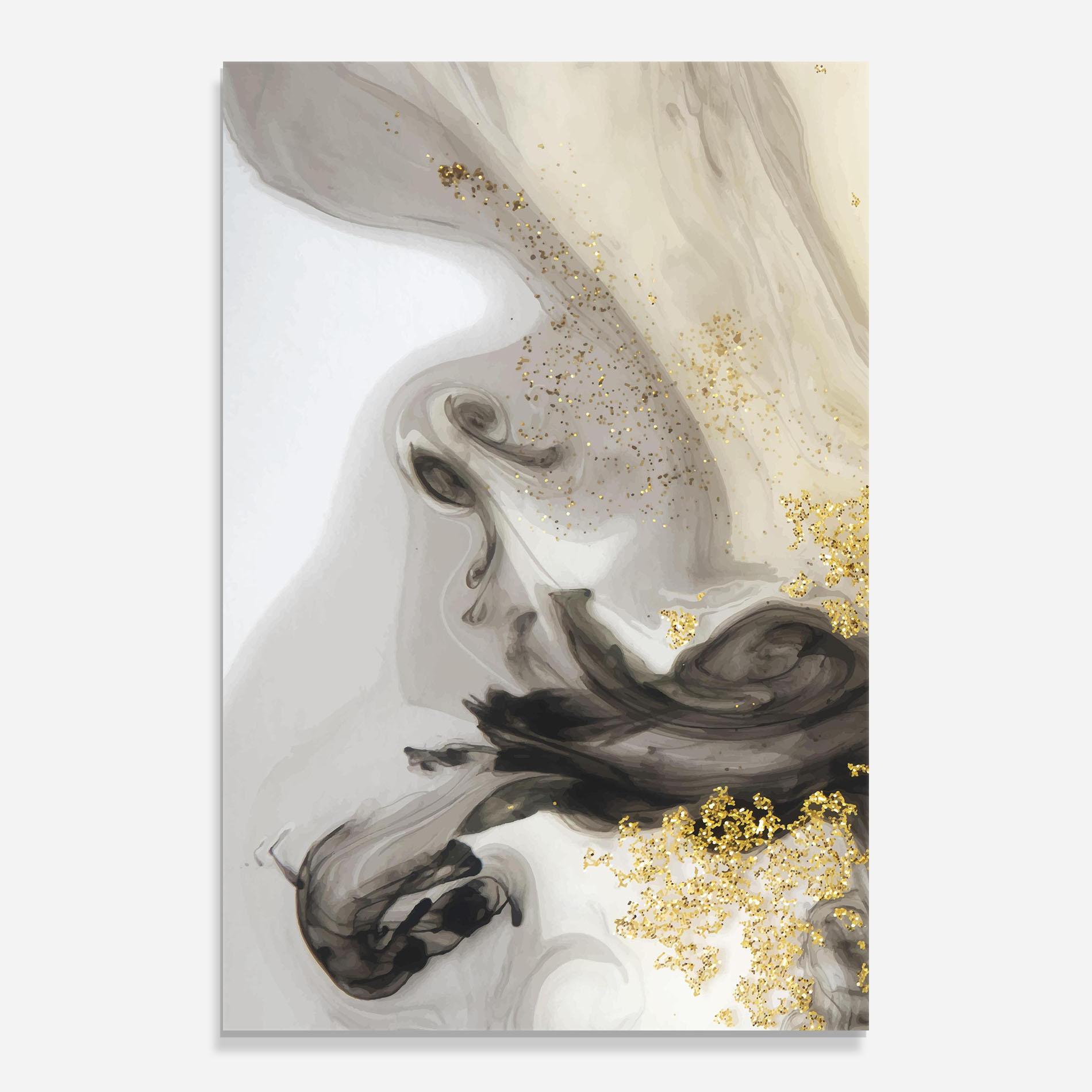 Стъклена картина Gold Glitter Watercolor mockup 0