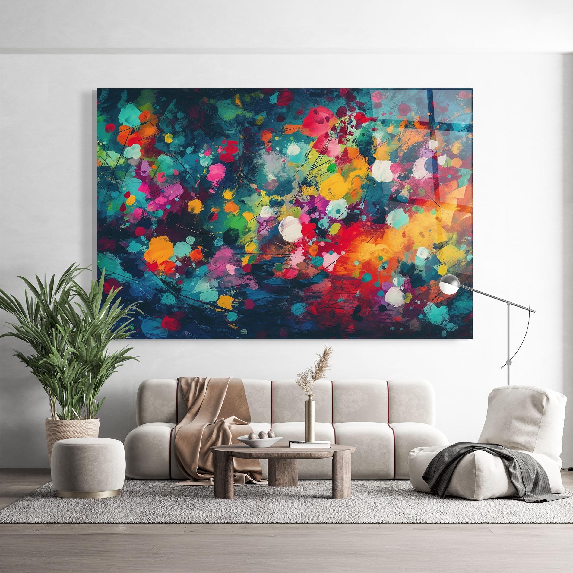 Стъклена картина Colors Blue Background mockup 9