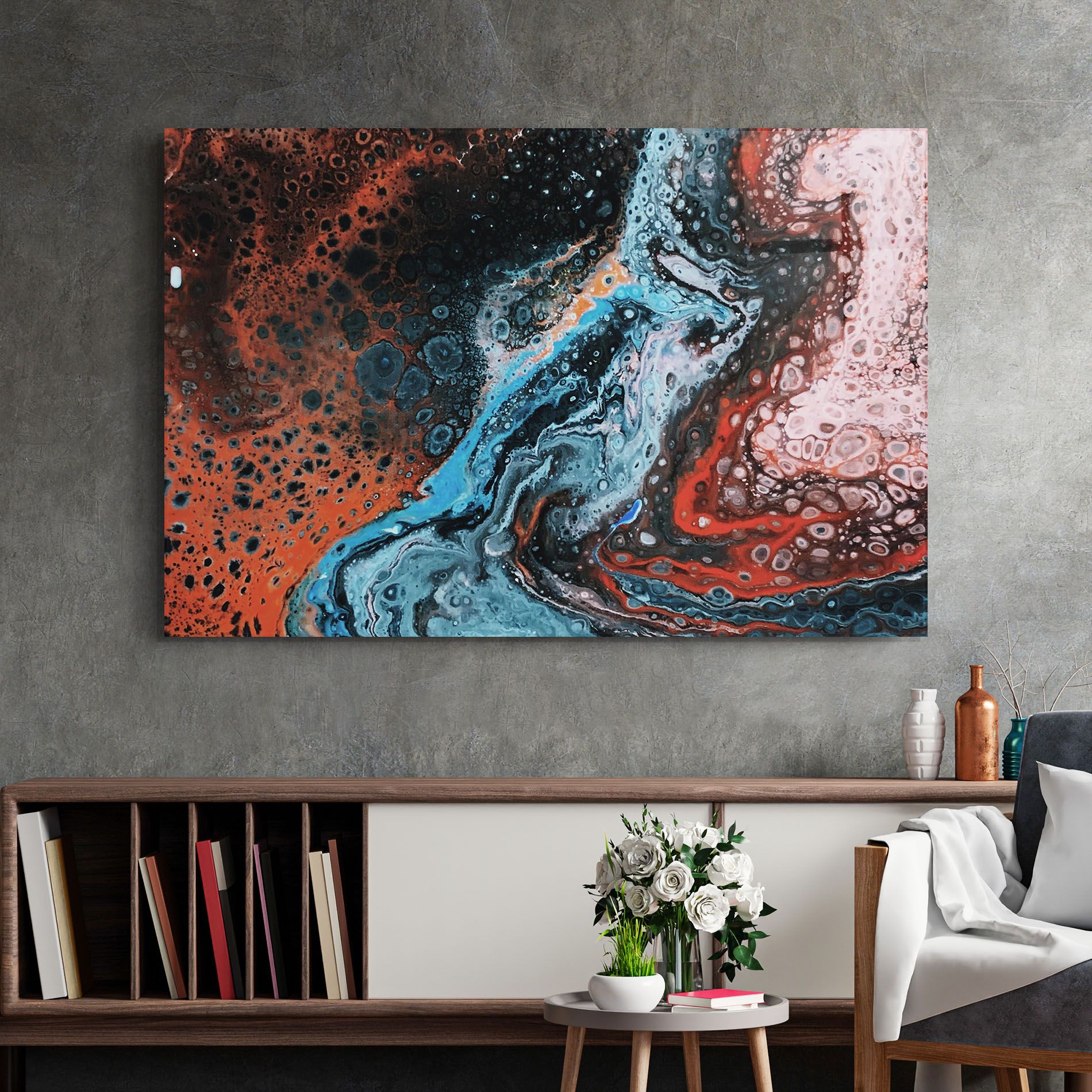 Abstract Turqoise Colors mockup 2