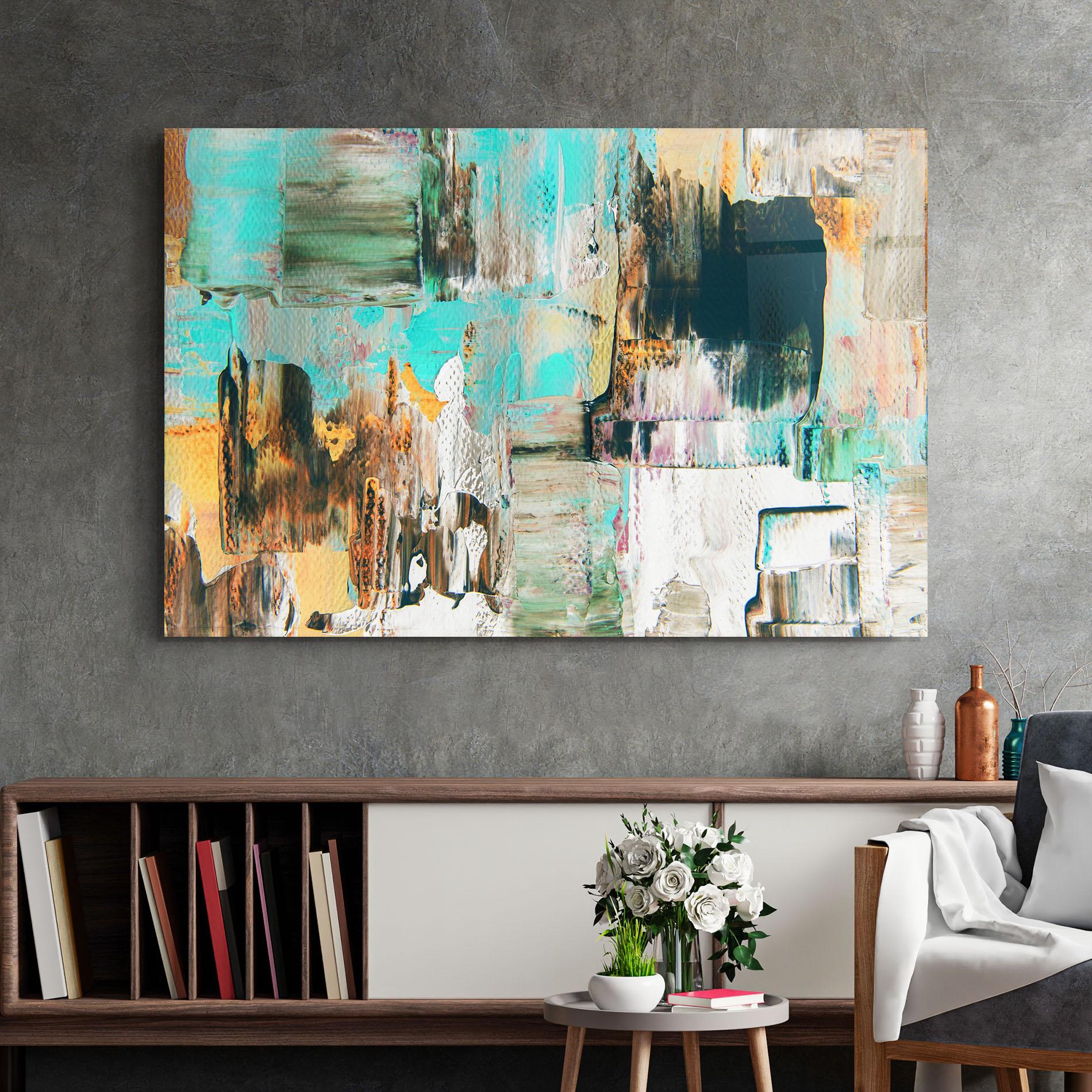 Стъклена картина Acrylic Textured Paint mockup 2