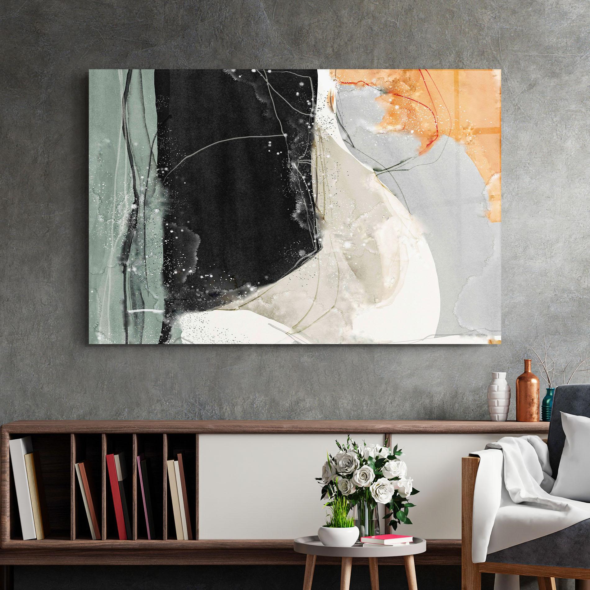Стъклена картина Beautiful White Drops mockup 2