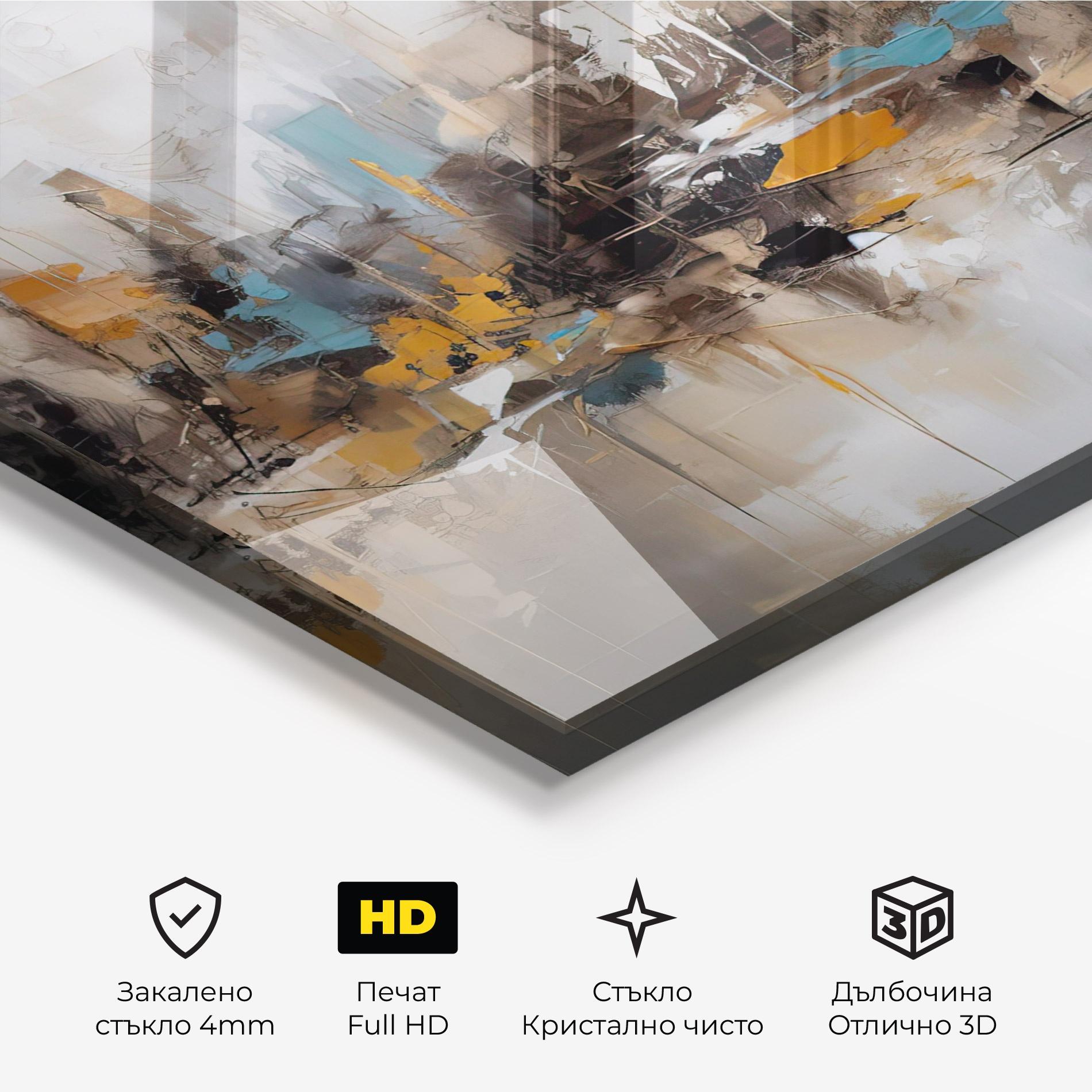 Стъклена картина Abstract Los Angeles mockup 3