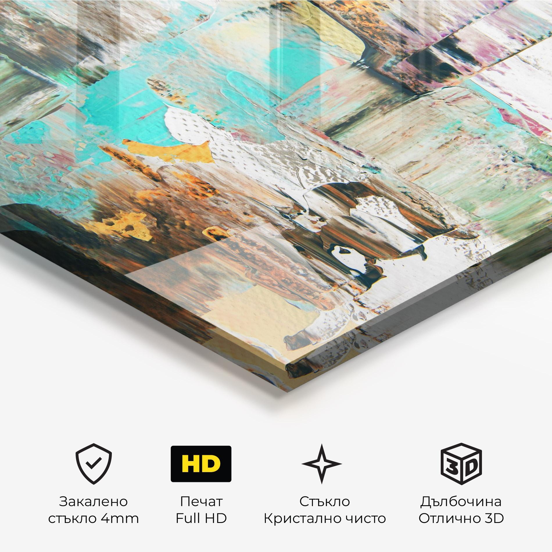 Стъклена картина Acrylic Textured Paint mockup 3