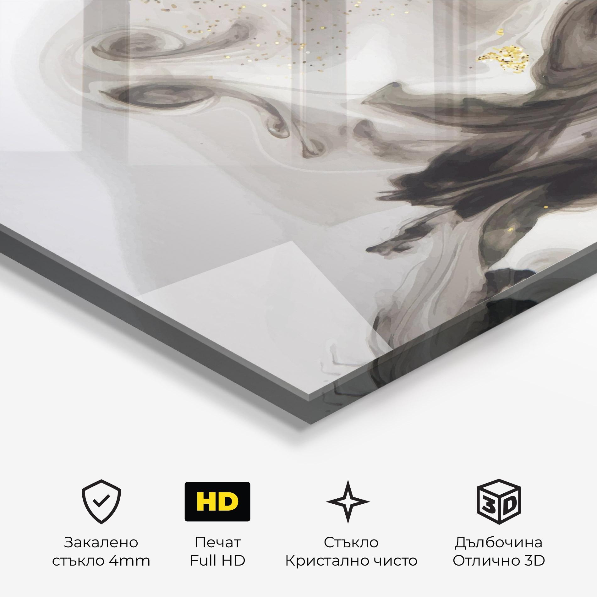 Стъклена картина Gold Glitter Watercolor mockup 3