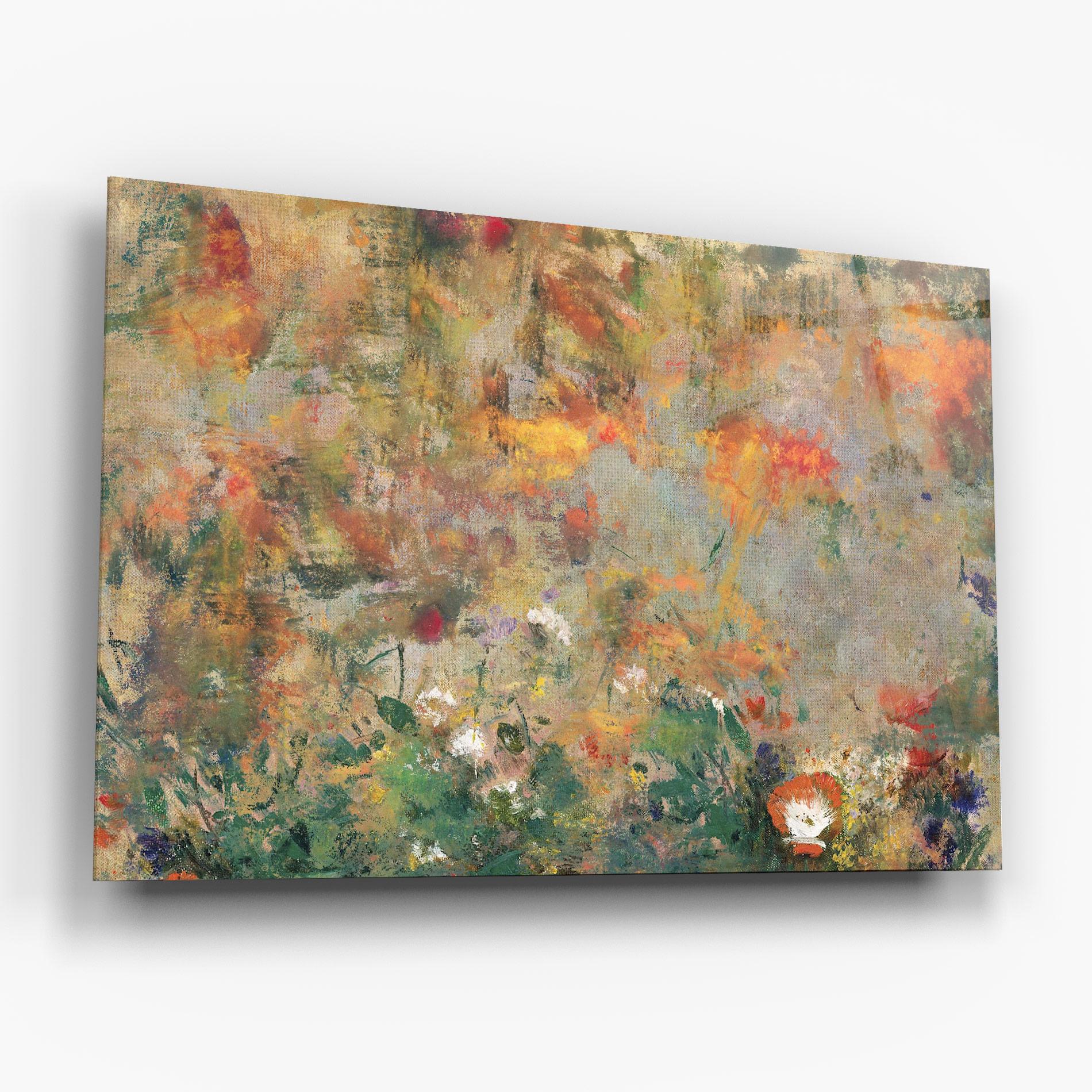 Стъклена картина Abstract Flowers mockup 6