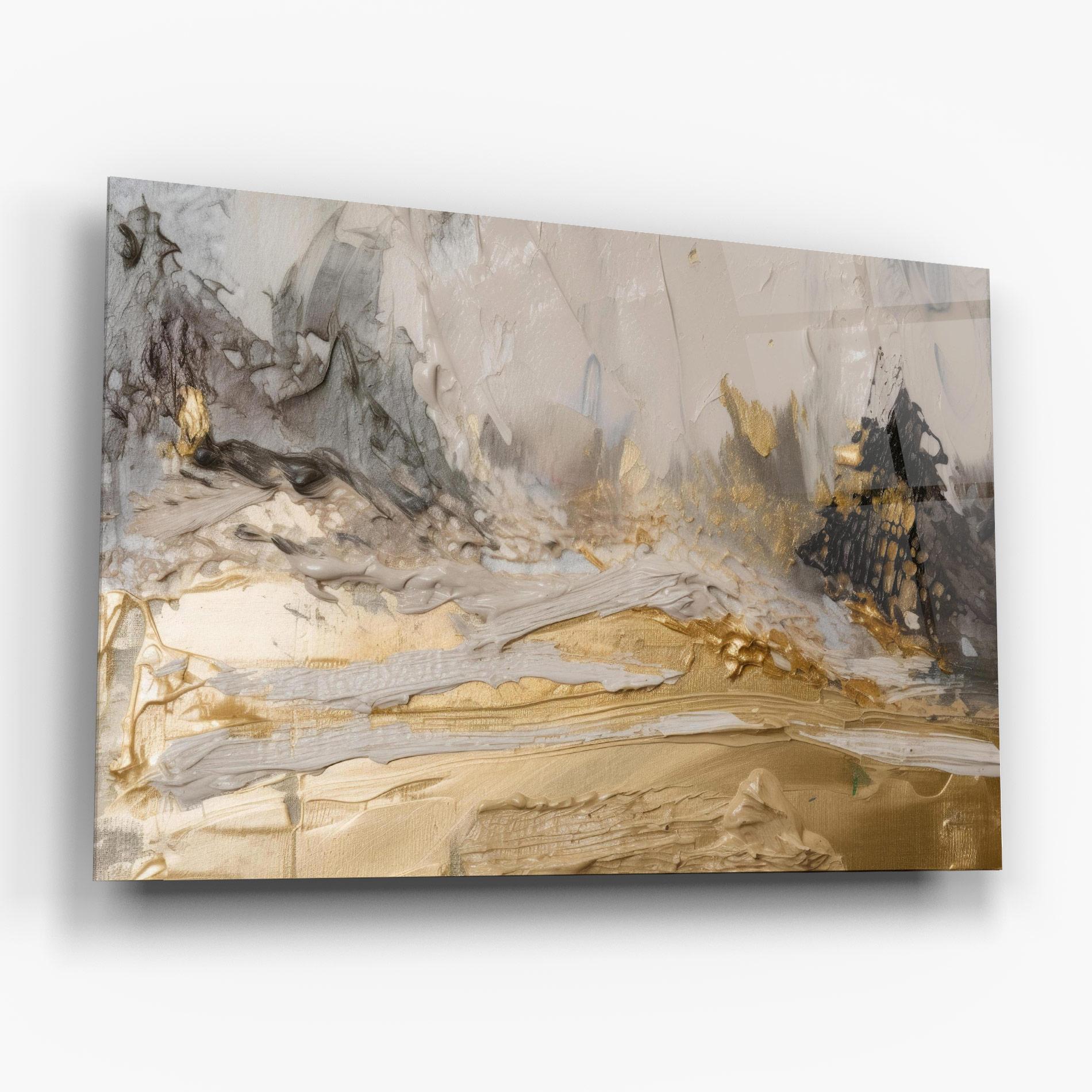 Стъклена картина Abstract White Waves mockup 6