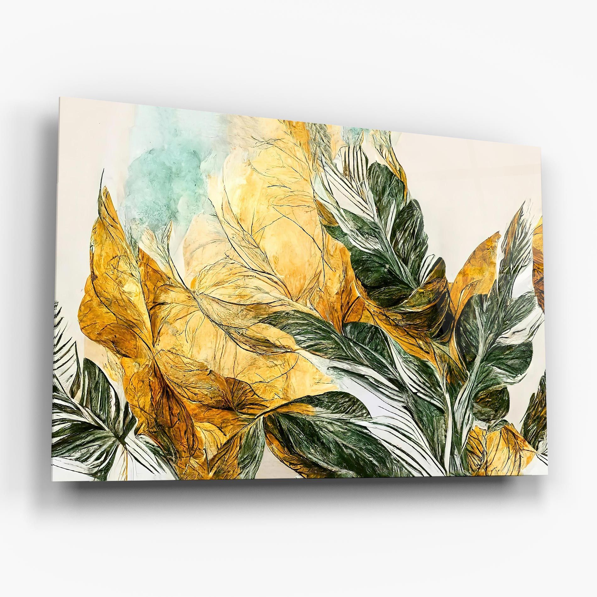 Gold And Green Leafes mockup 6