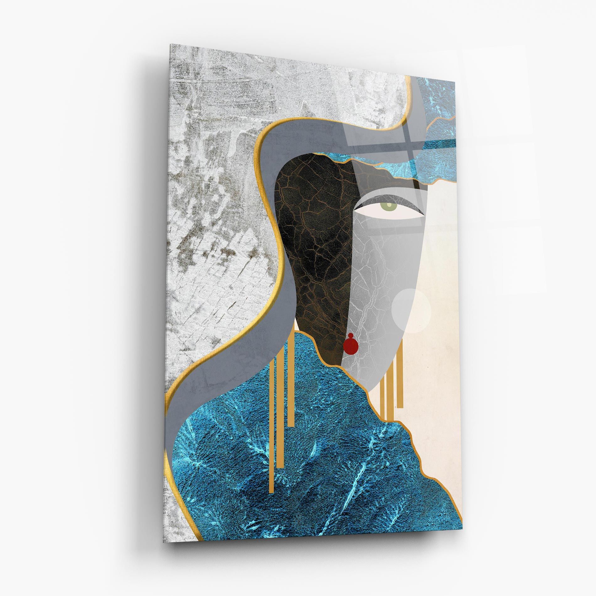 Abstract Blue Face mockup 6