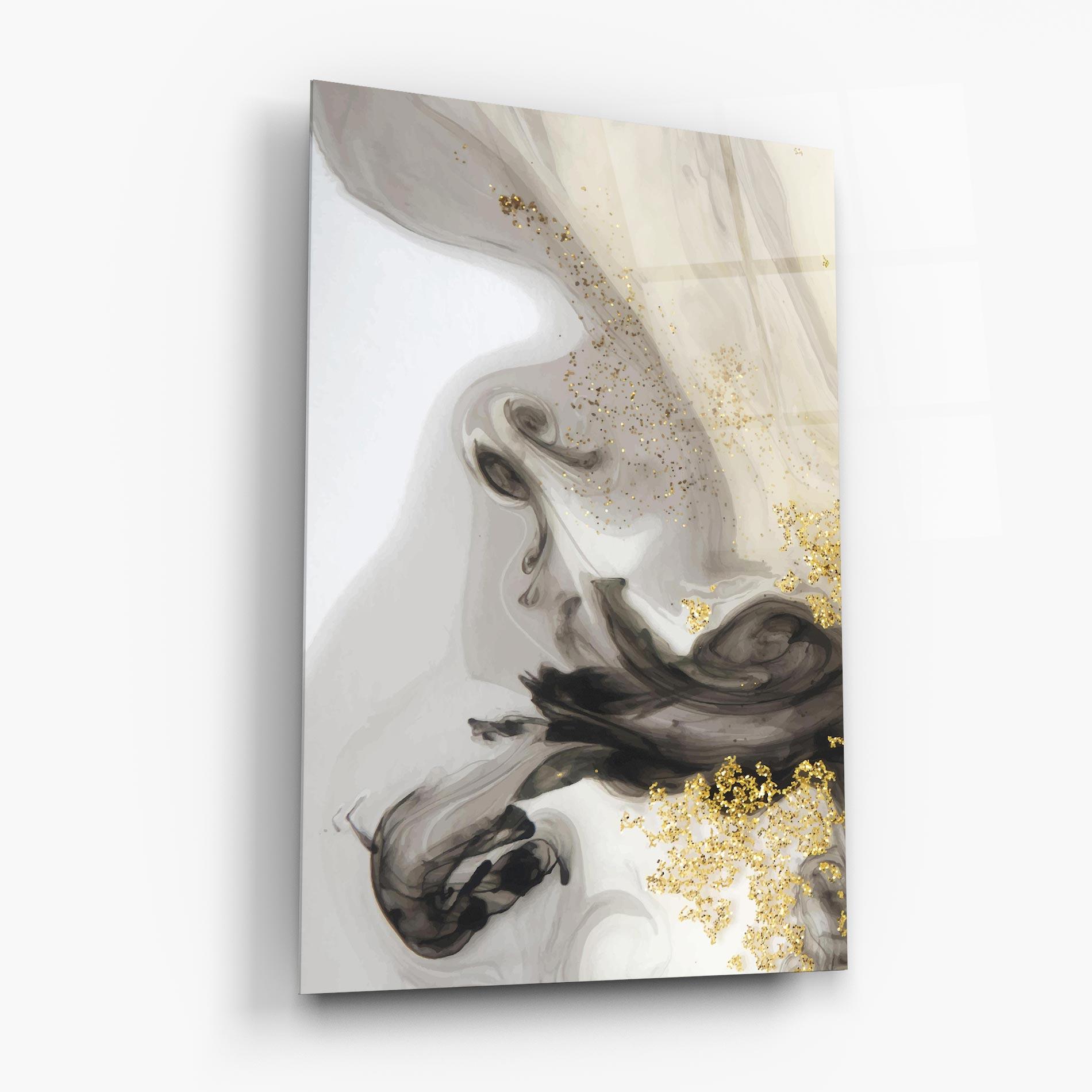 Стъклена картина Gold Glitter Watercolor mockup 6