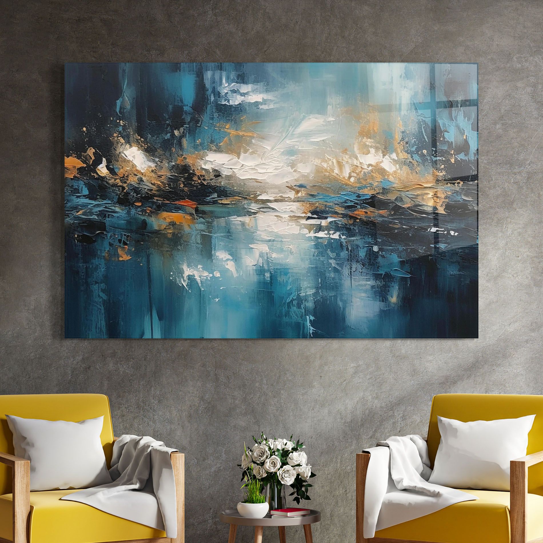 Abstract Blue Art mockup 4