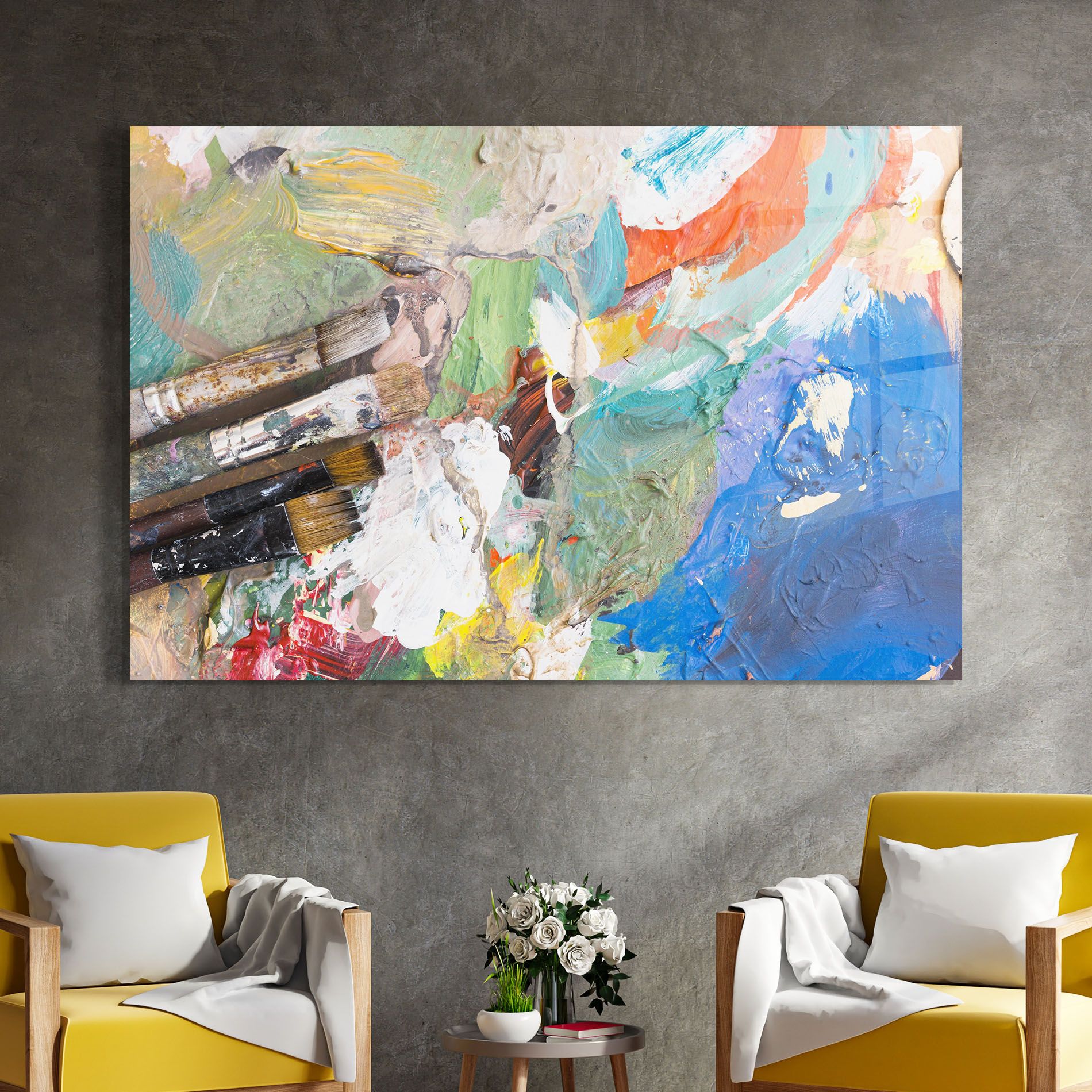 Messy Paint Brushes mockup 4