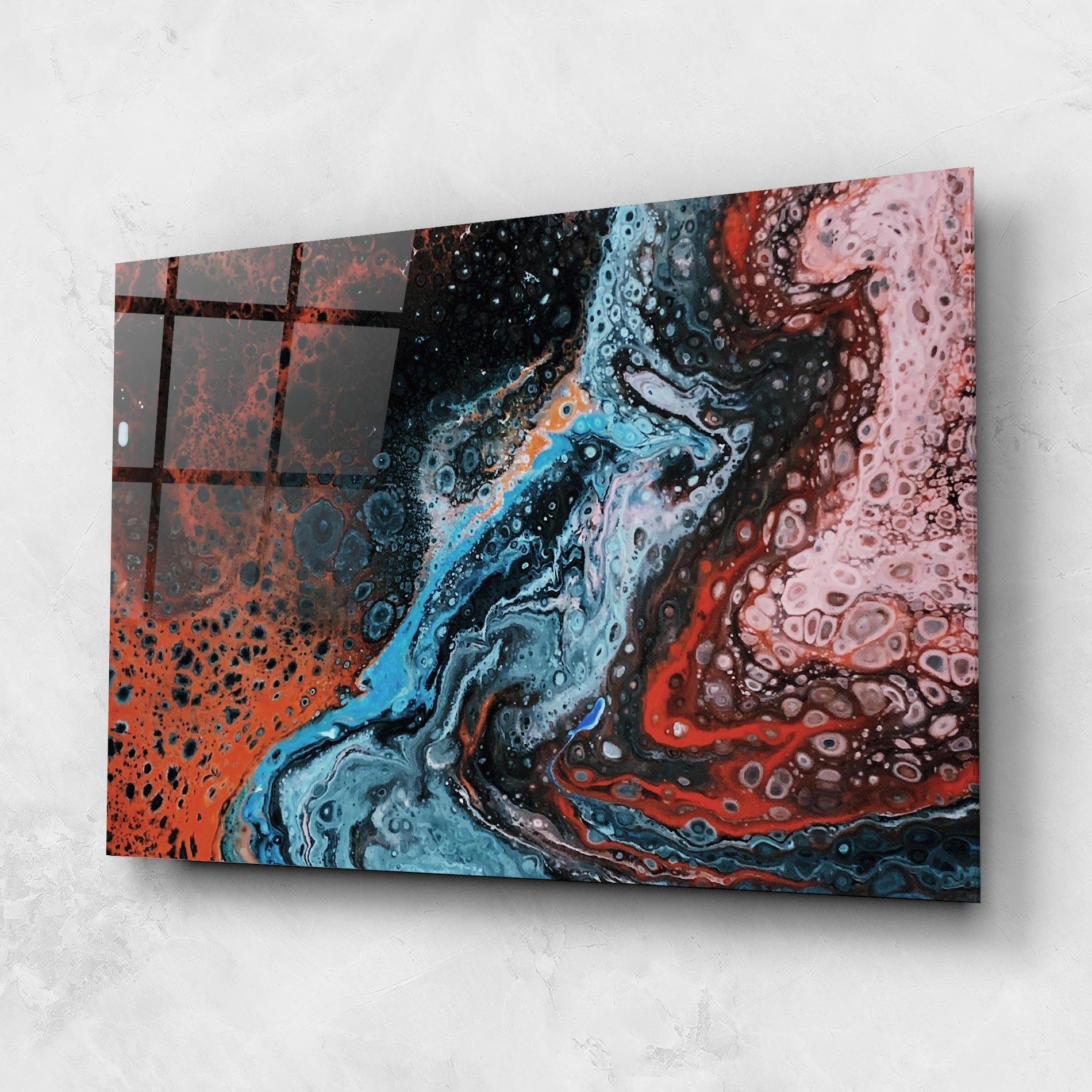 Стъклена картина Abstract Turqoise Colors mockup 1