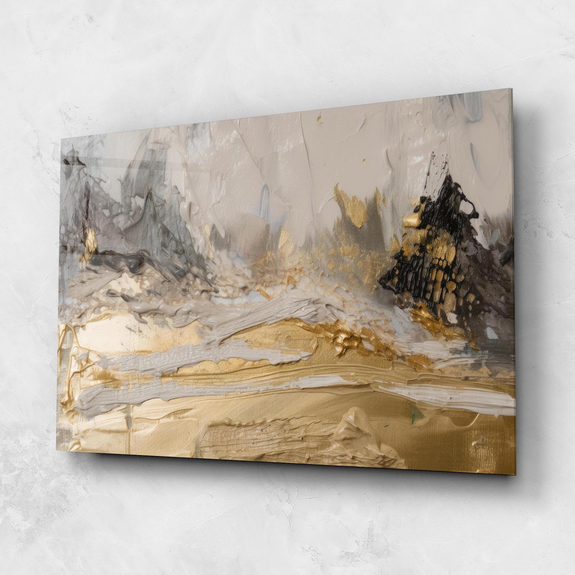 Стъклена картина Abstract White Waves mockup 1