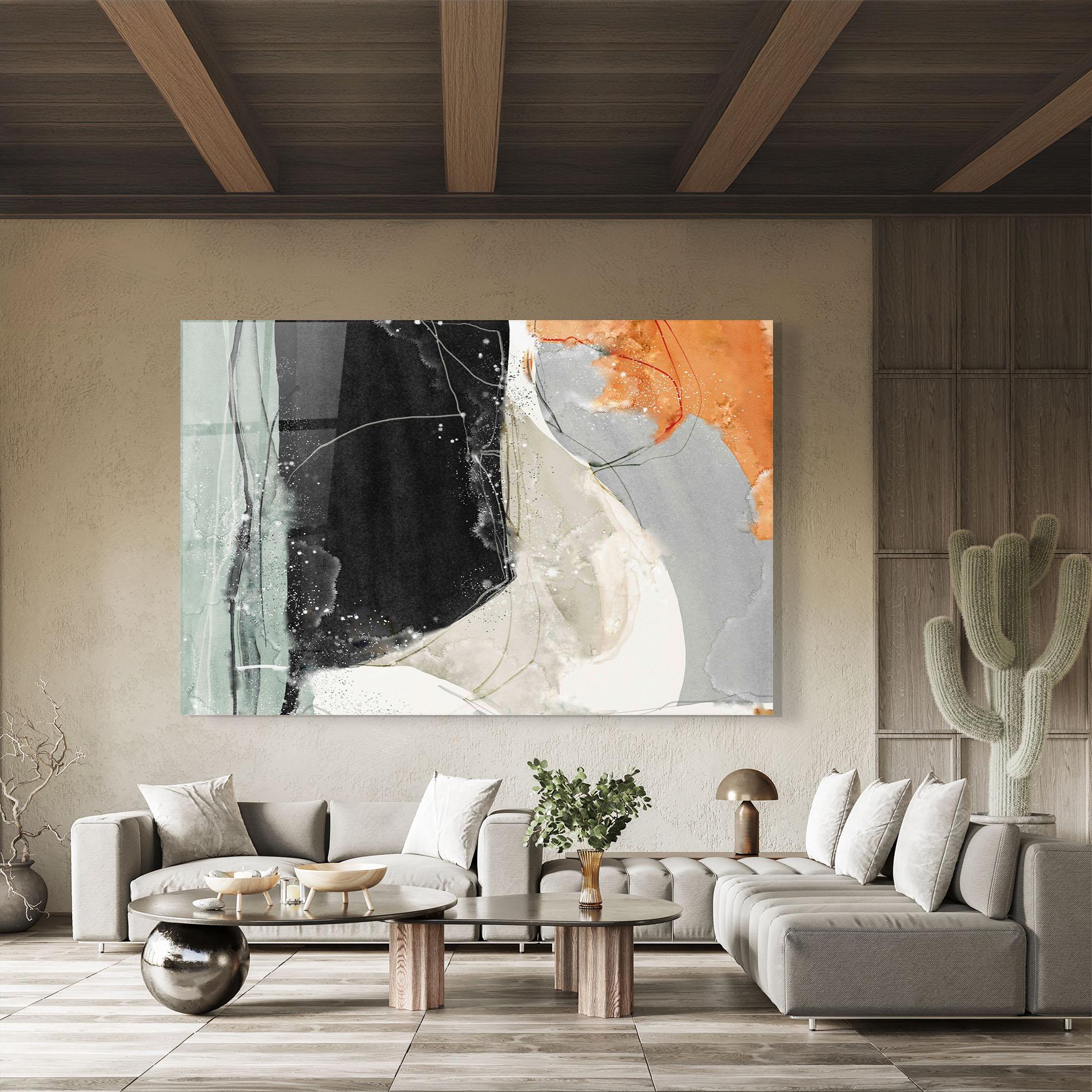 Стъклена картина Beautiful White Drops mockup 8