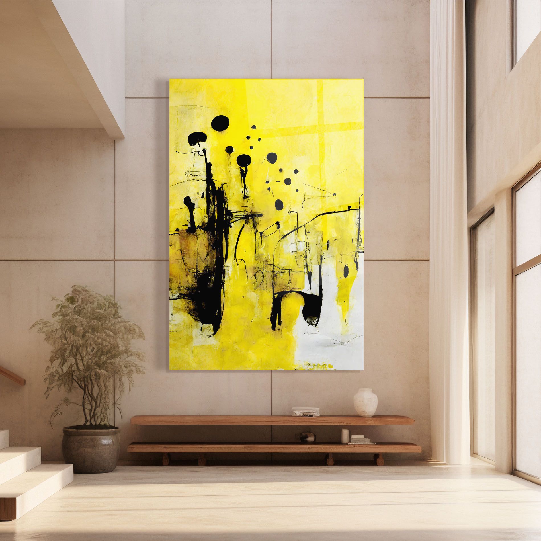 Abstract Black Yellow mockup 8