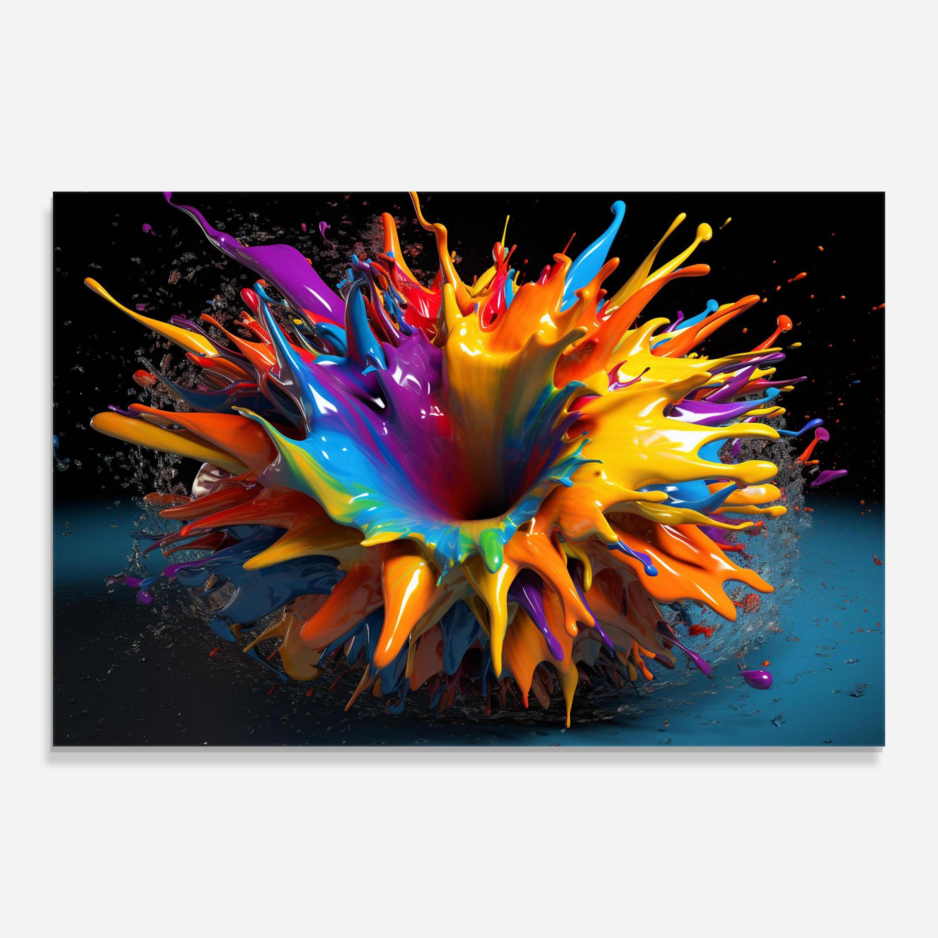 Стъклена картина 3d Color Splash mockup 0