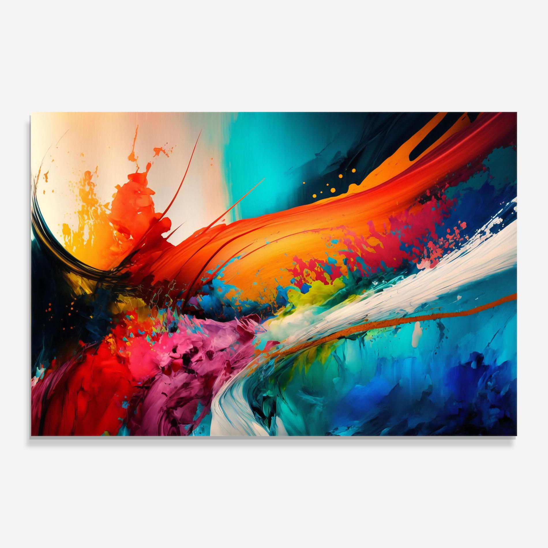 Стъклена картина Art Brush Strokes mockup 0