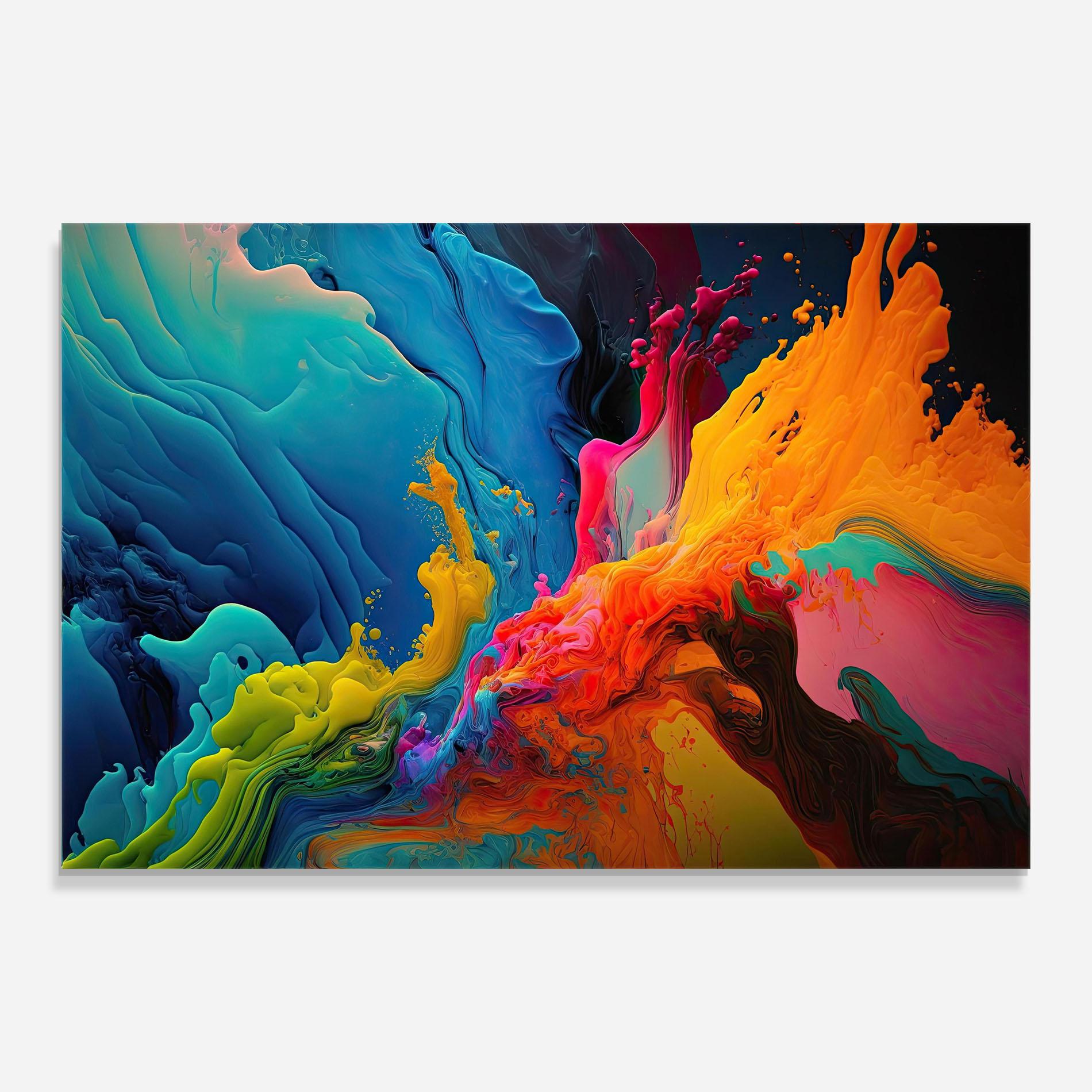 Стъклена картина Color Floating mockup 0