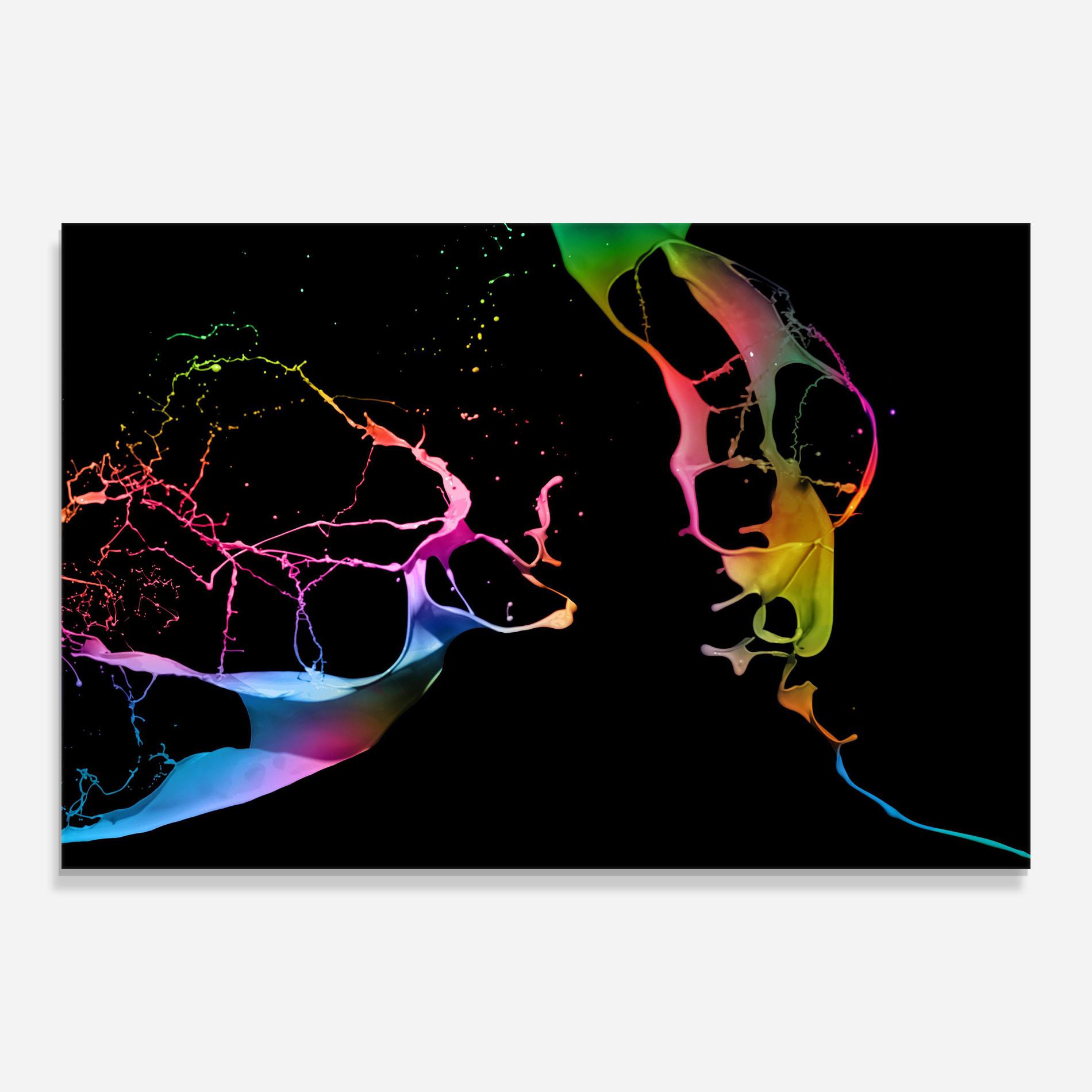 Стъклена картина Paint Splashes mockup 0