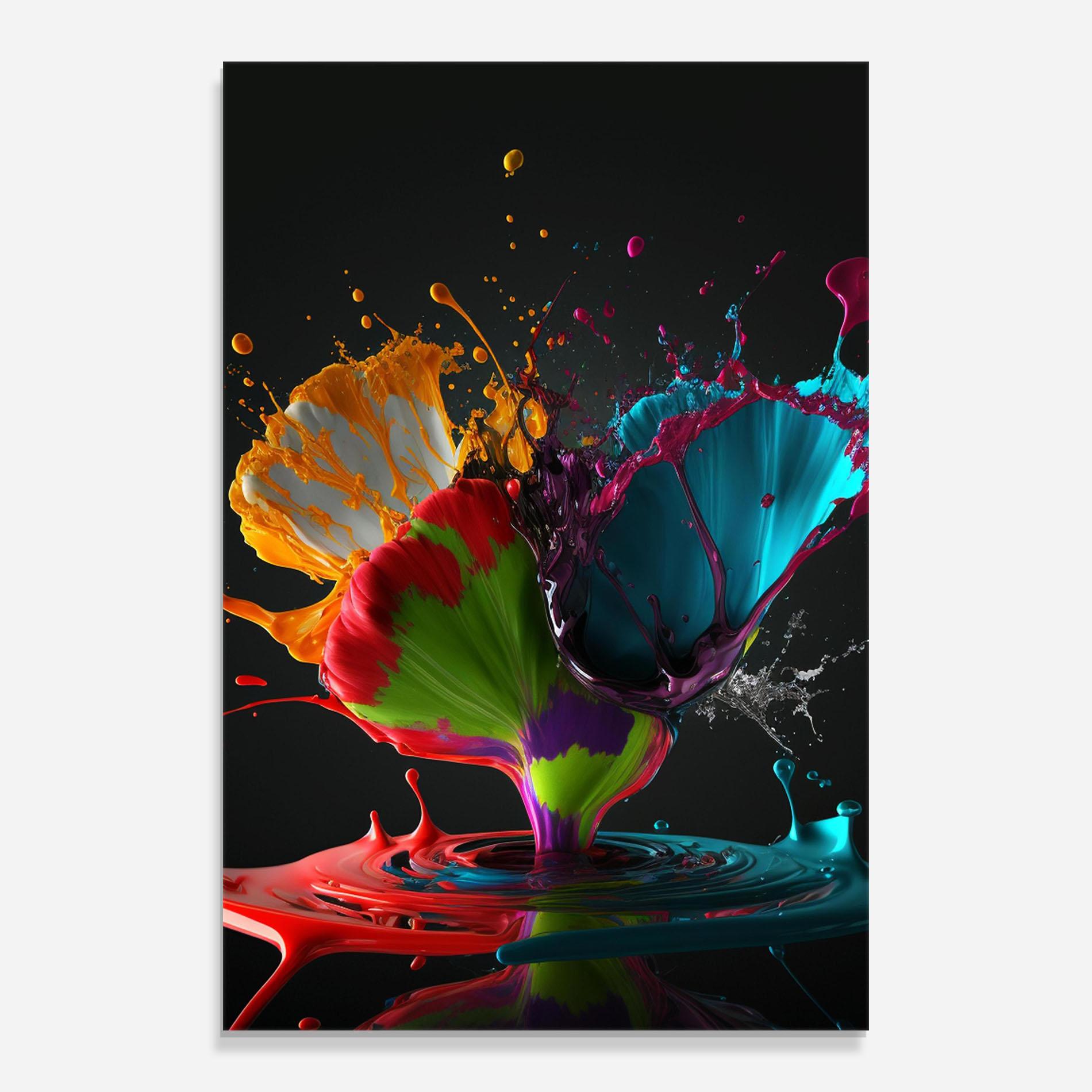 Стъклена картина Beautiful Colorful Splash mockup 0
