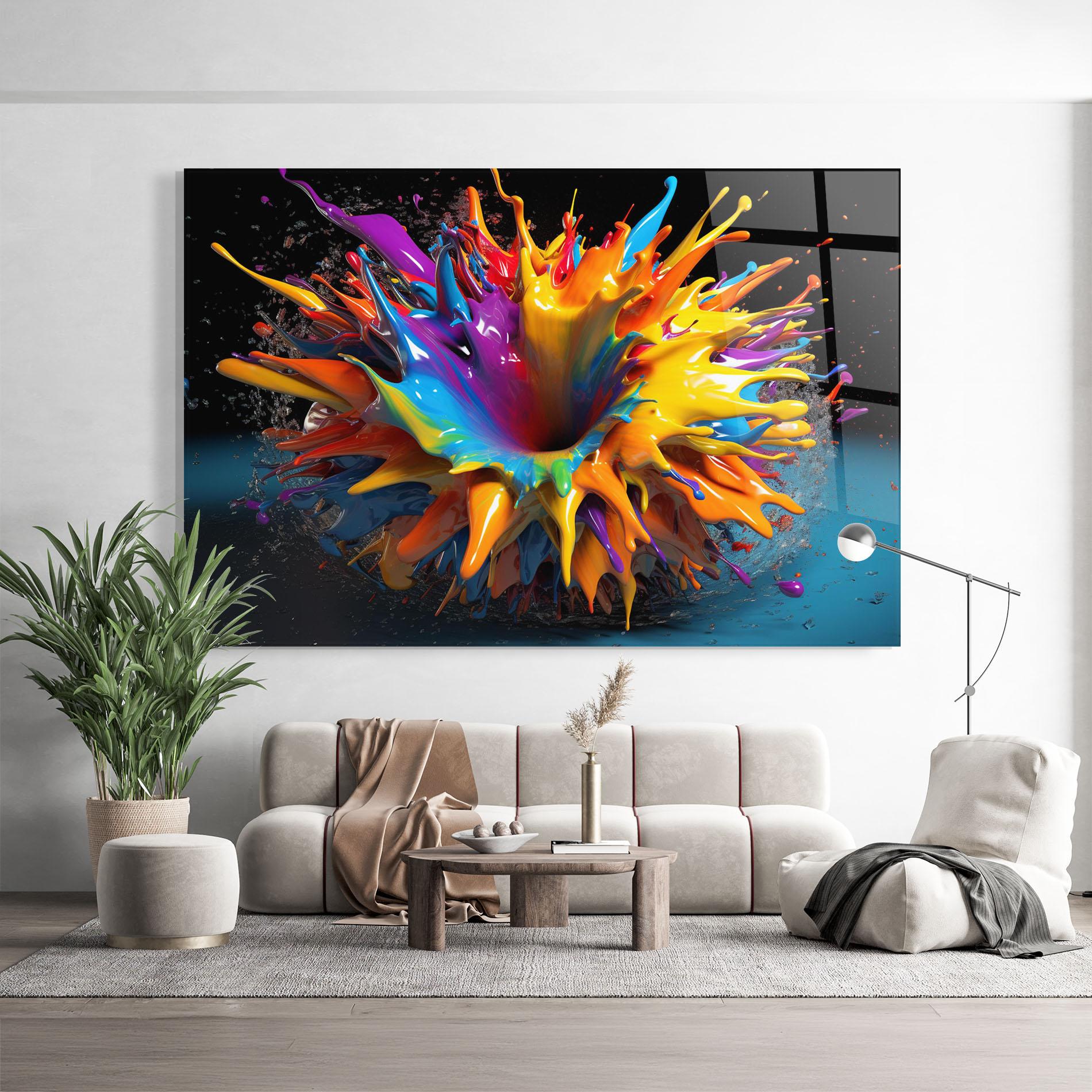 Стъклена картина 3d Color Splash mockup 9