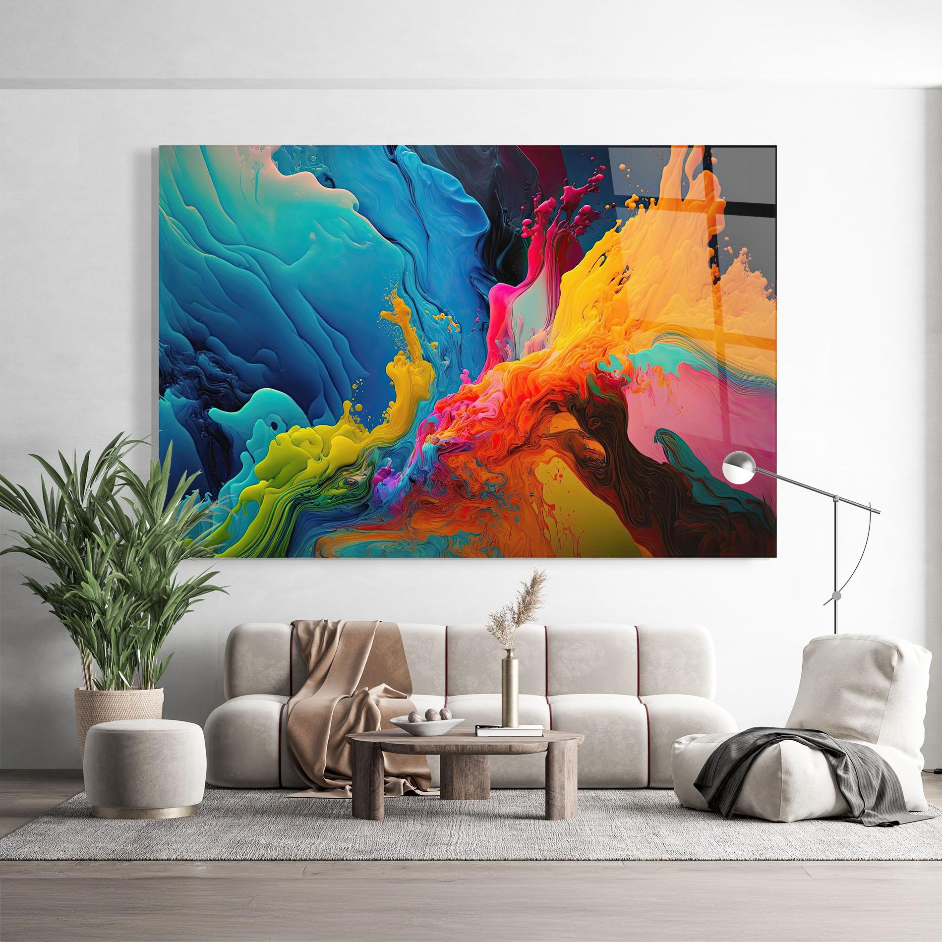 Стъклена картина Color Floating mockup 9