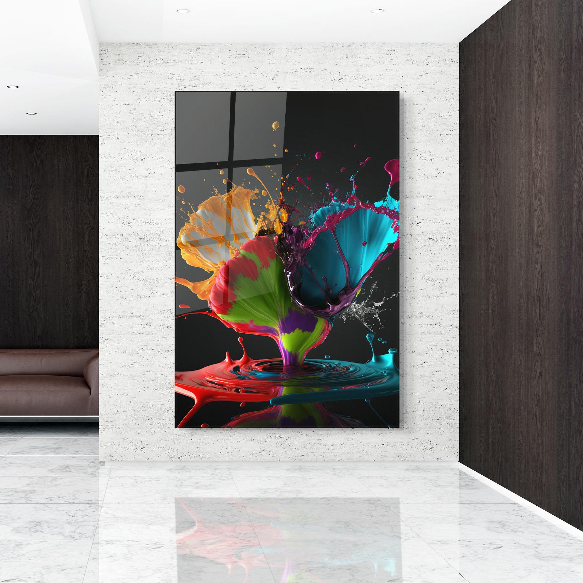 Стъклена картина Beautiful Colorful Splash mockup 9