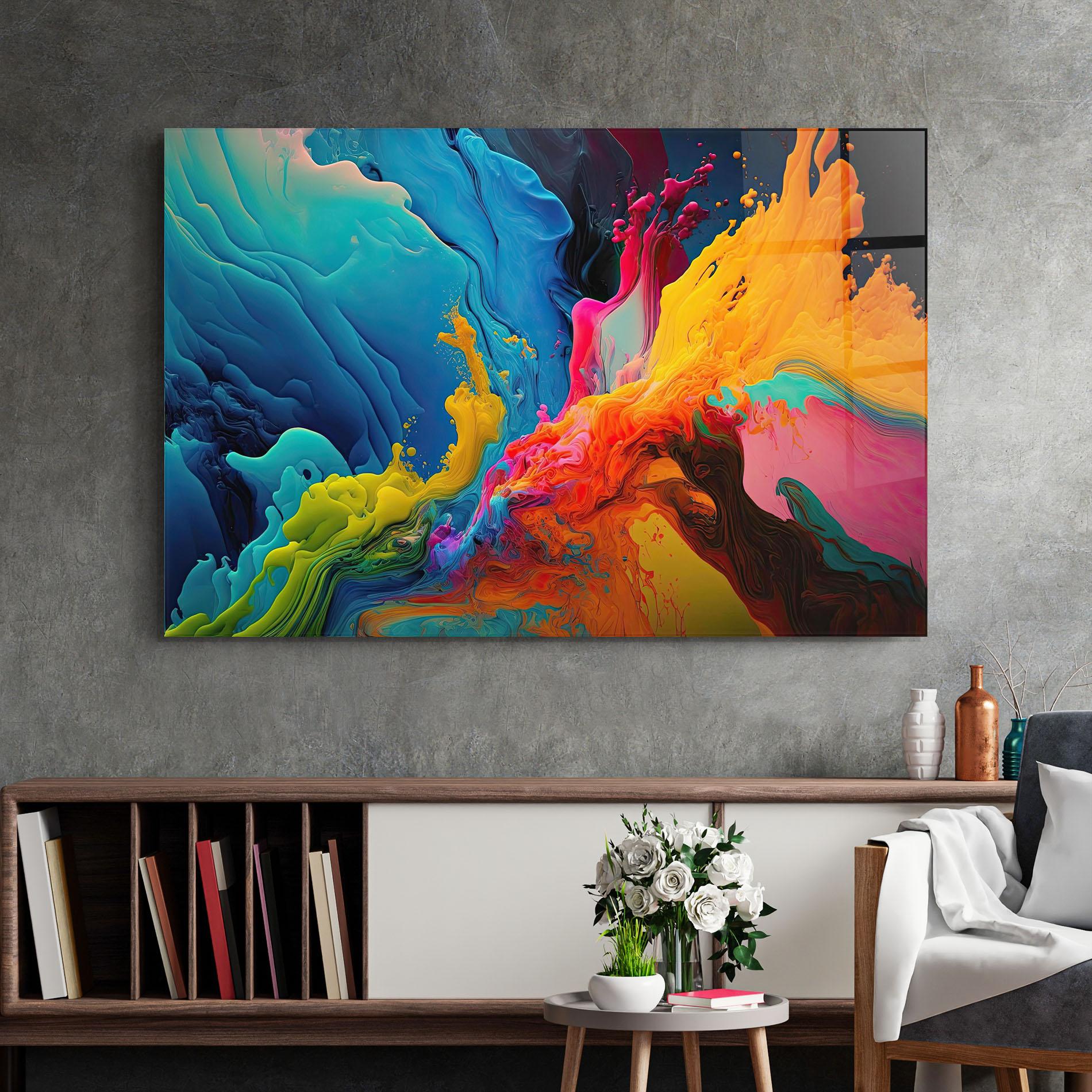 Стъклена картина Color Floating mockup 2