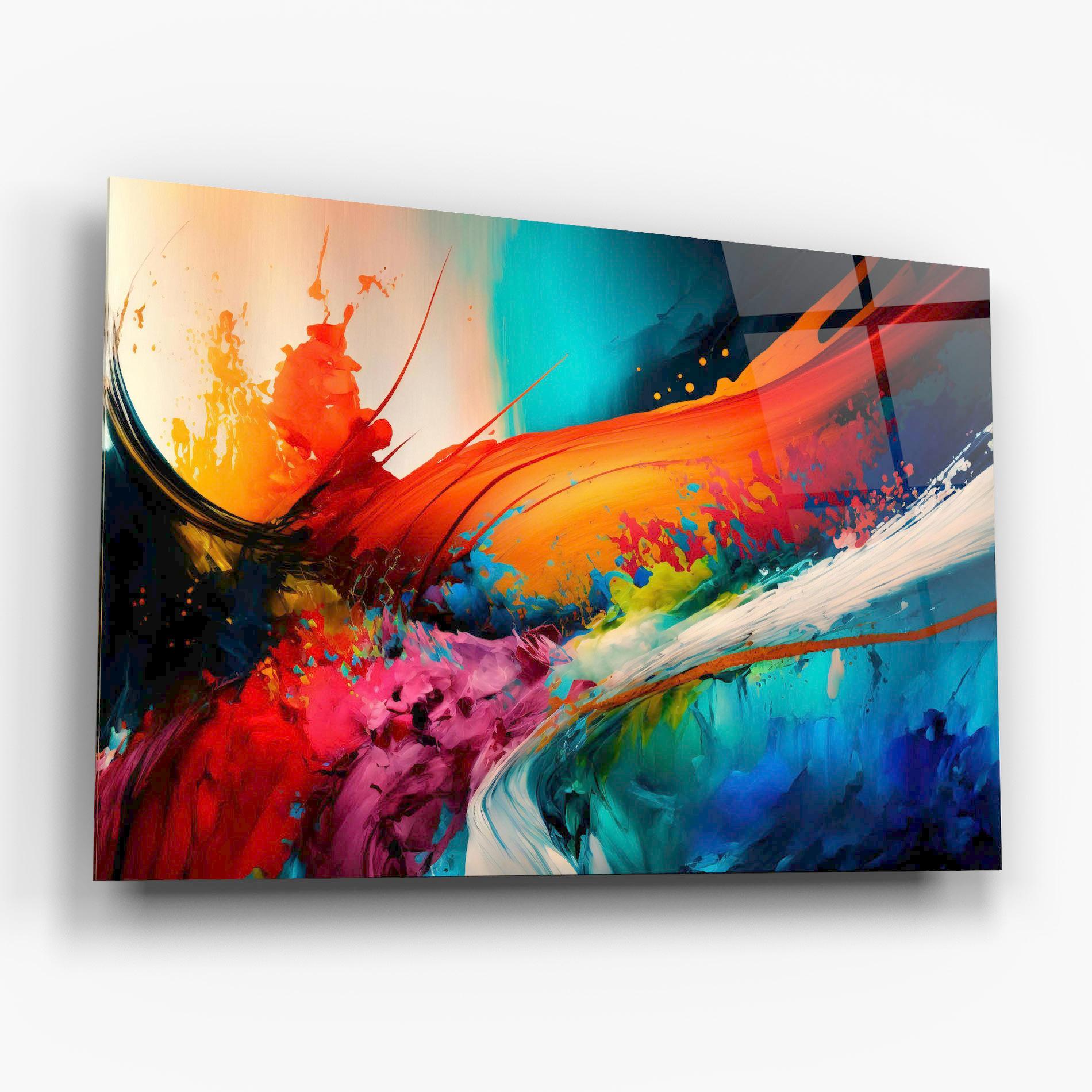 Стъклена картина Art Brush Strokes mockup 6