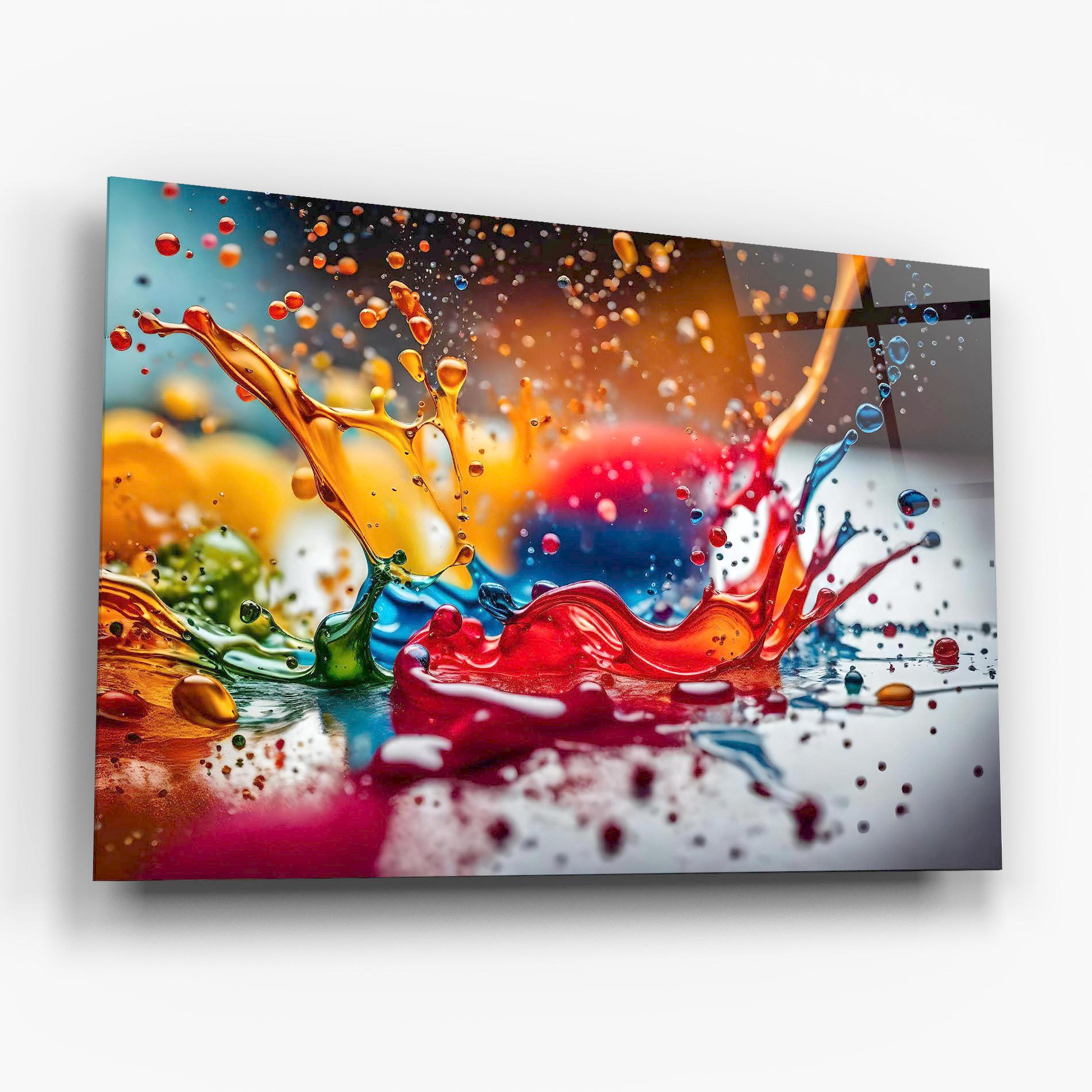 Стъклена картина Water Color Splash mockup 6