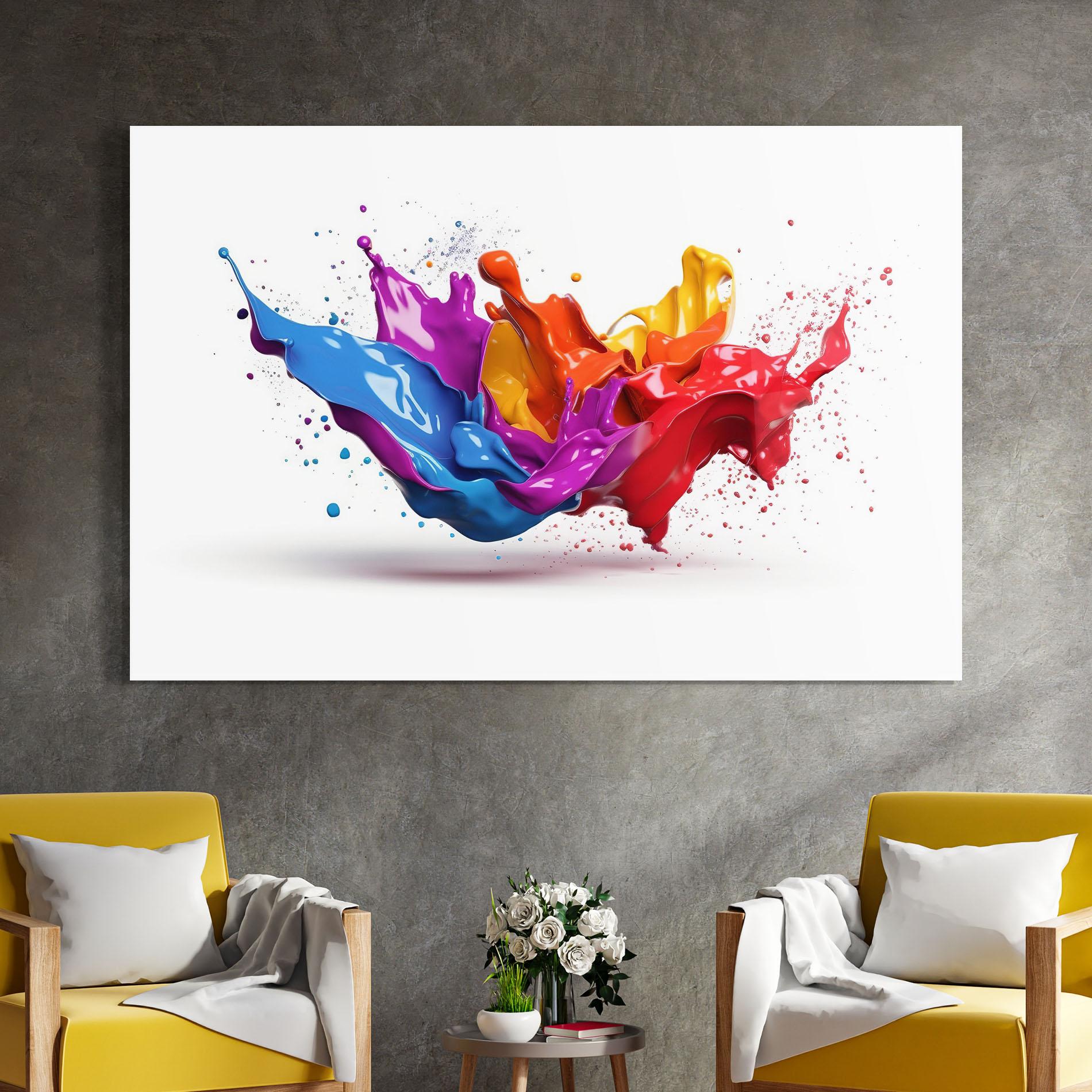 Стъклена картина 3d Floating Splash mockup 4