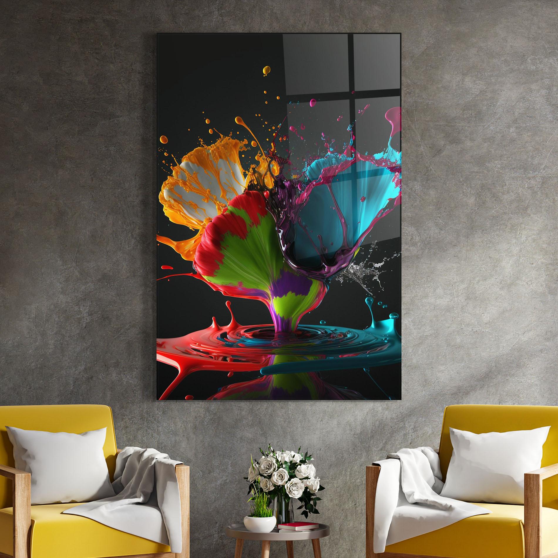 Стъклена картина Beautiful Colorful Splash mockup 4