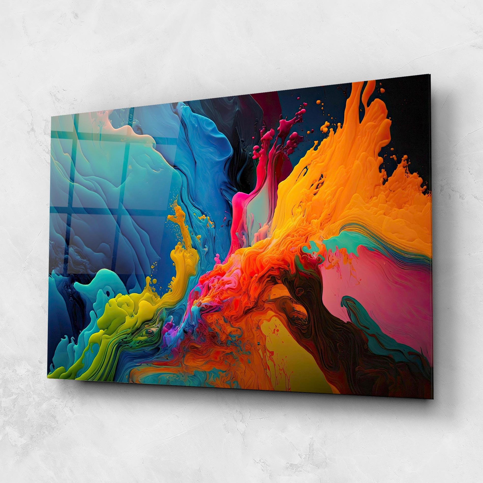 Стъклена картина Color Floating mockup 1