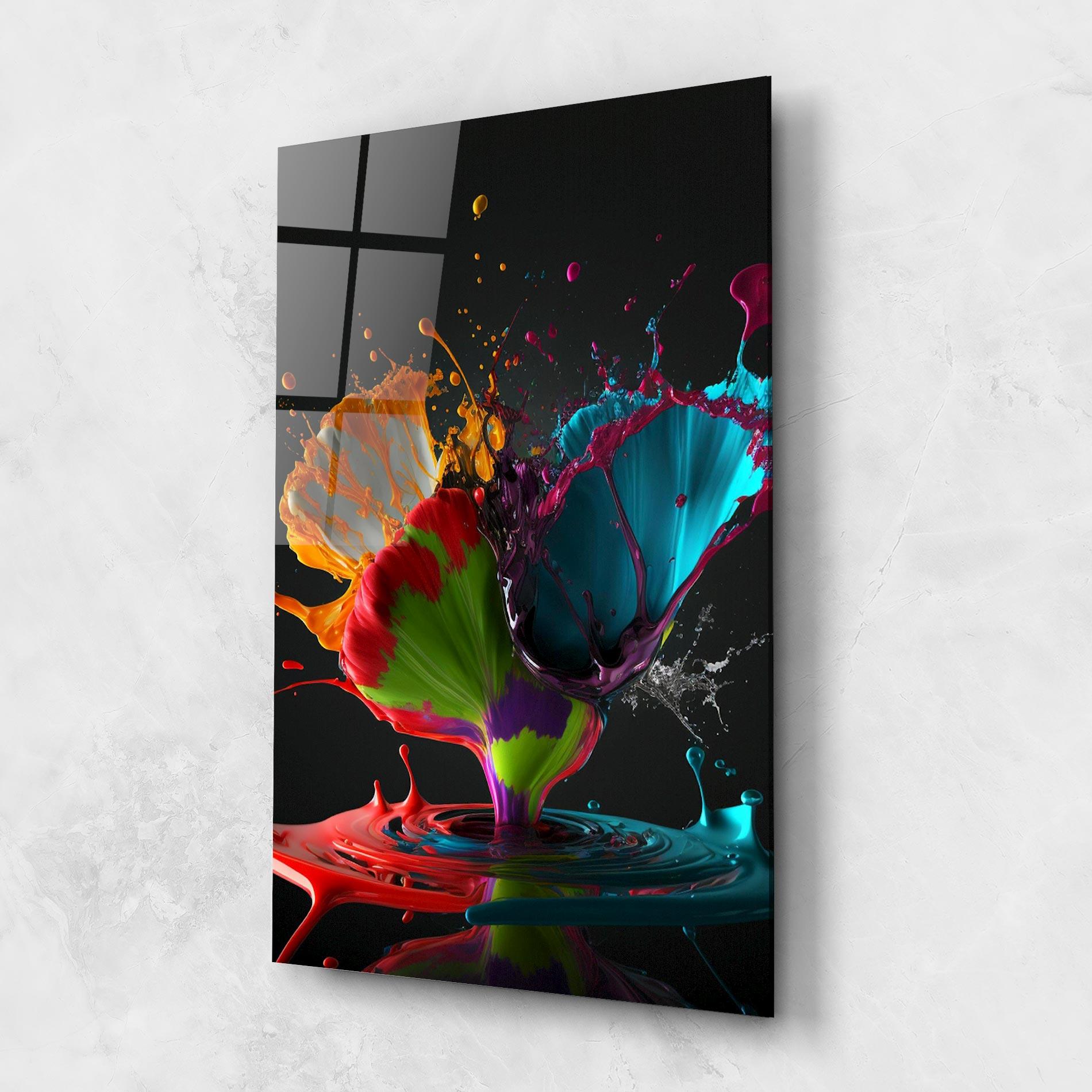 Стъклена картина Beautiful Colorful Splash mockup 1
