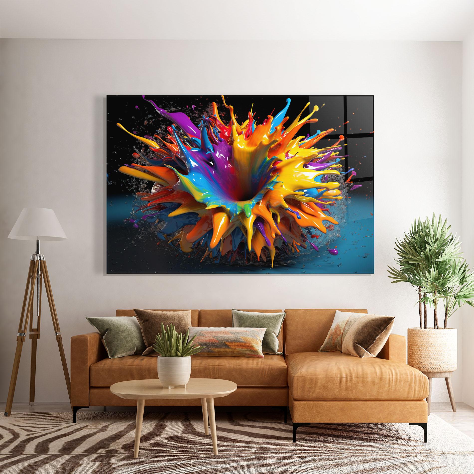 Стъклена картина 3d Color Splash mockup 7