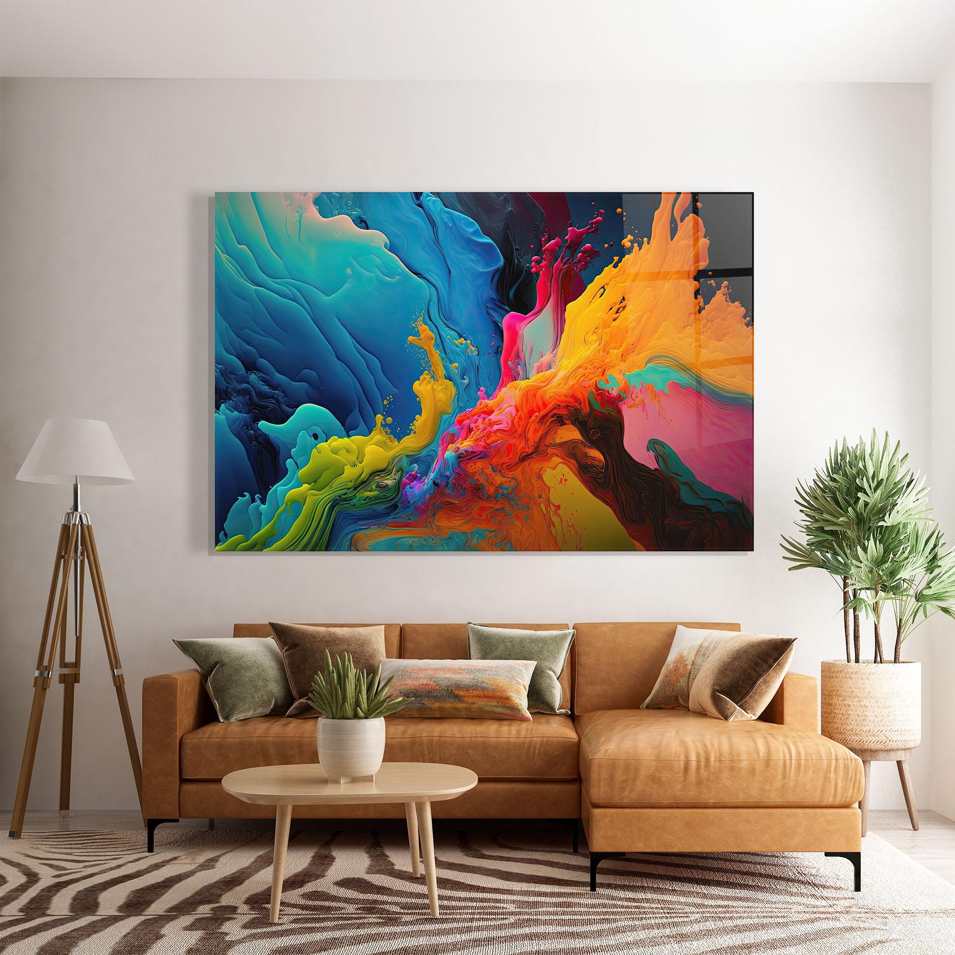 Стъклена картина Color Floating mockup 7