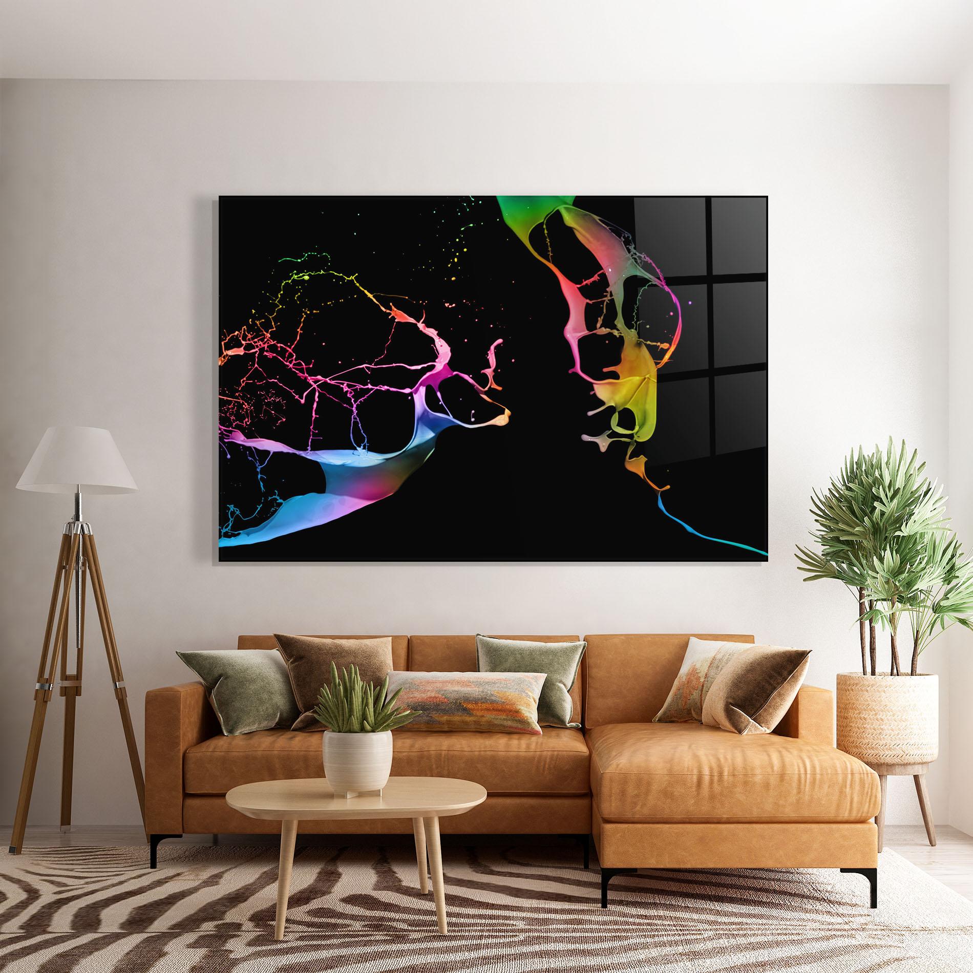 Стъклена картина Paint Splashes mockup 7