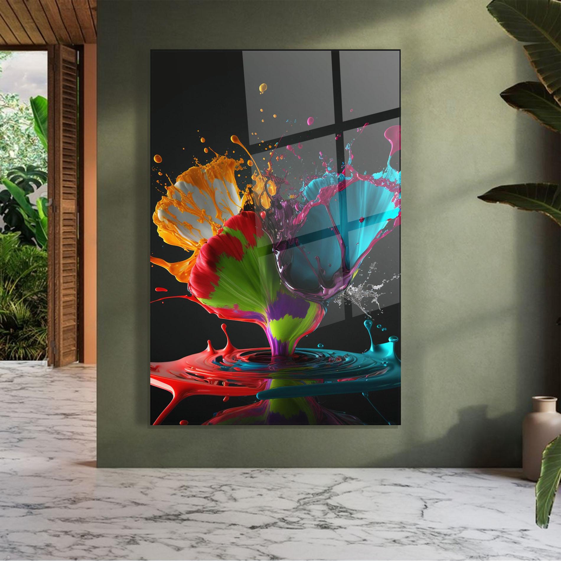 Стъклена картина Beautiful Colorful Splash mockup 7